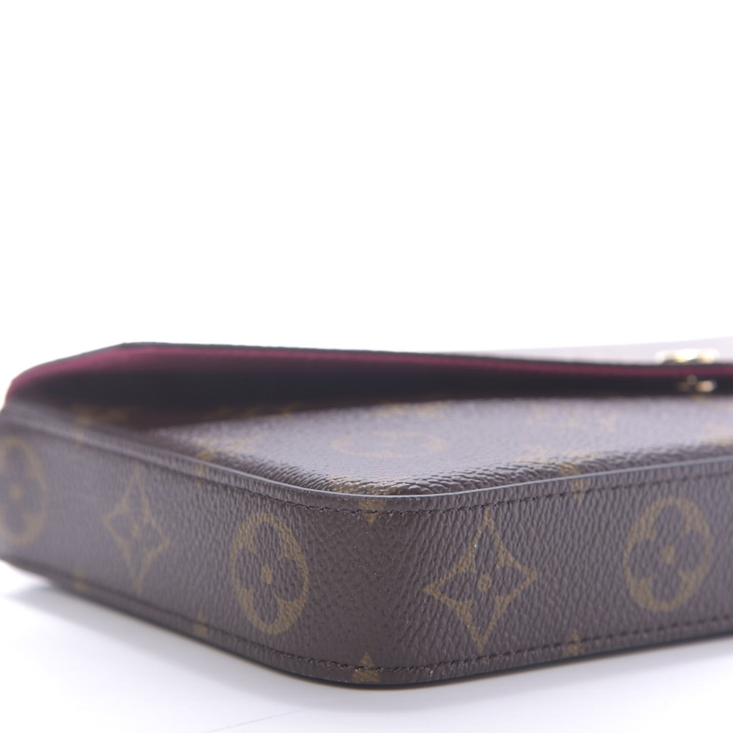 Monogram Pochette Felicie Chain Wallet Fuchsia