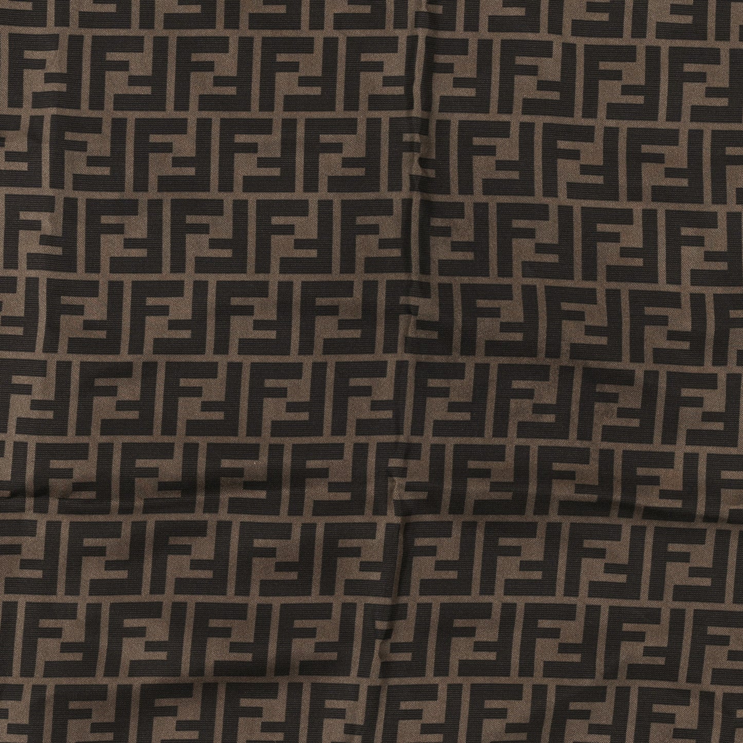 Silk FF Scarf Brown Black Red