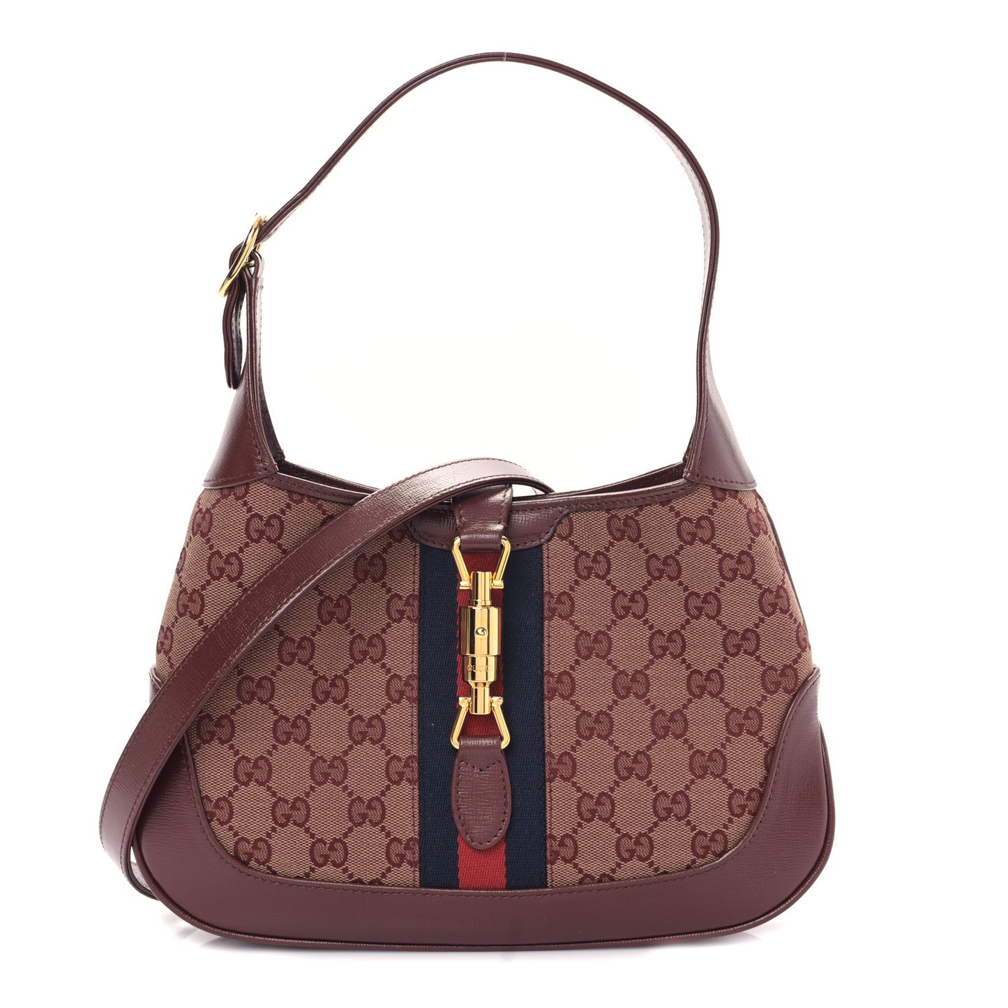 Monogram Azalea Calfskin Web Small Jackie 1961 Hobo Sahara Rubino Chardonnay