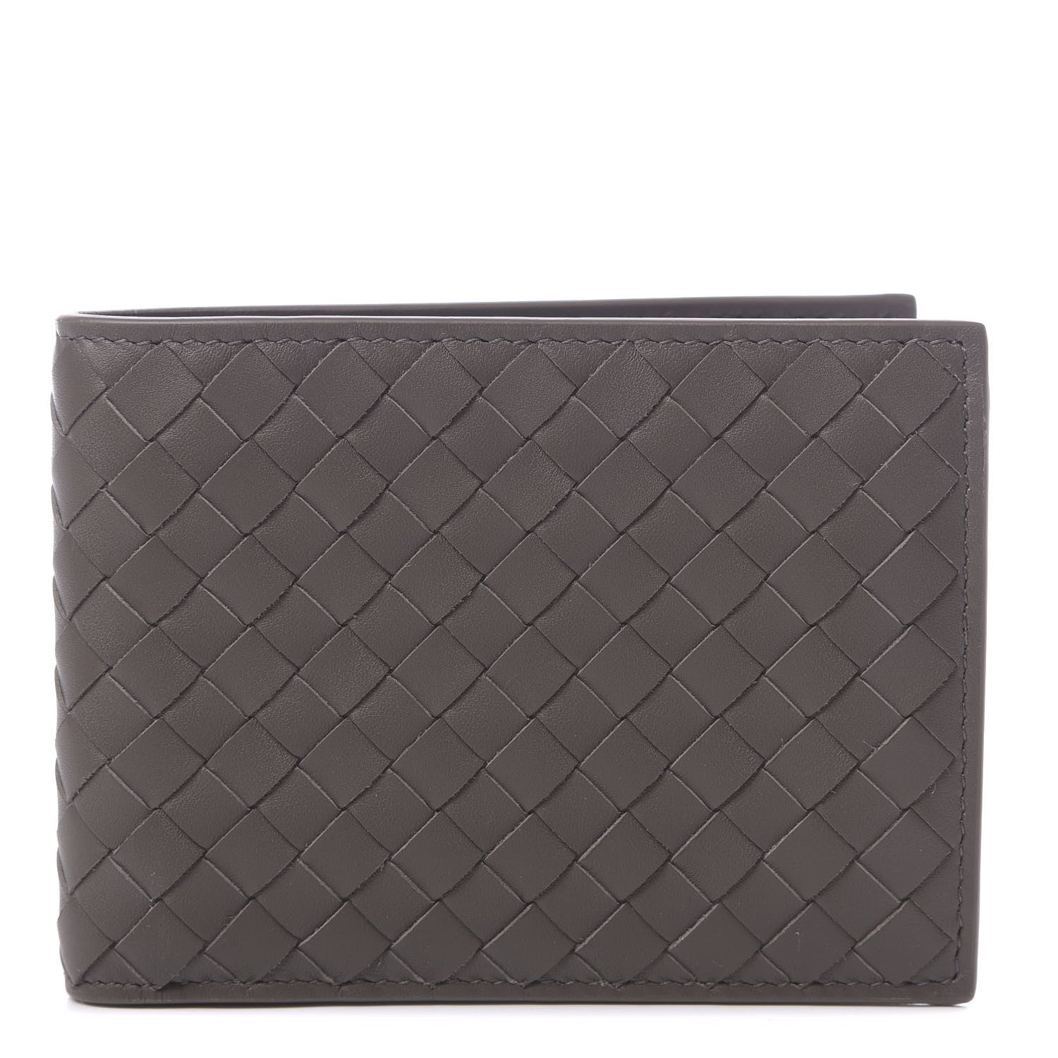 Bottega Veneta Nappa Intrecciato Coin Purse Bi-Fold Wallet Grey 1 of 7