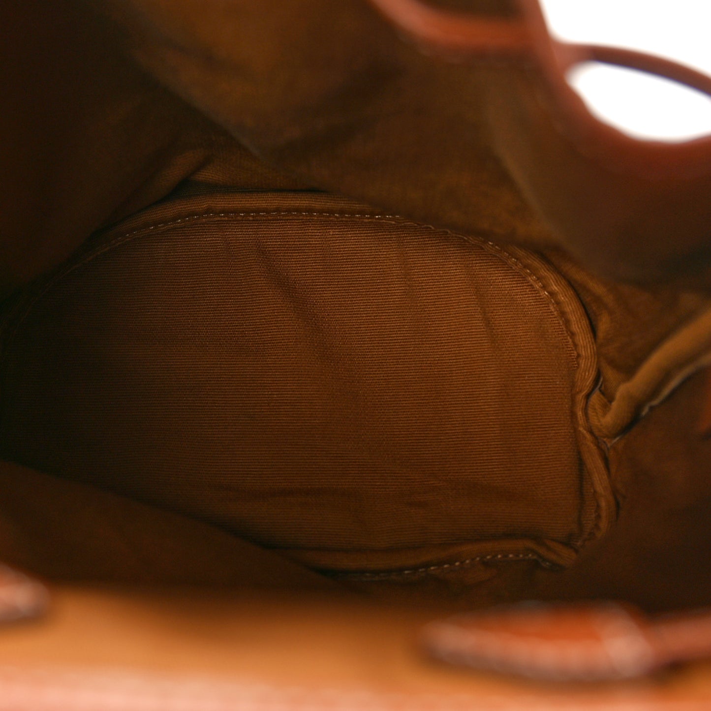 Triomphe Canvas Calfskin Mini Folco Backpack Tan