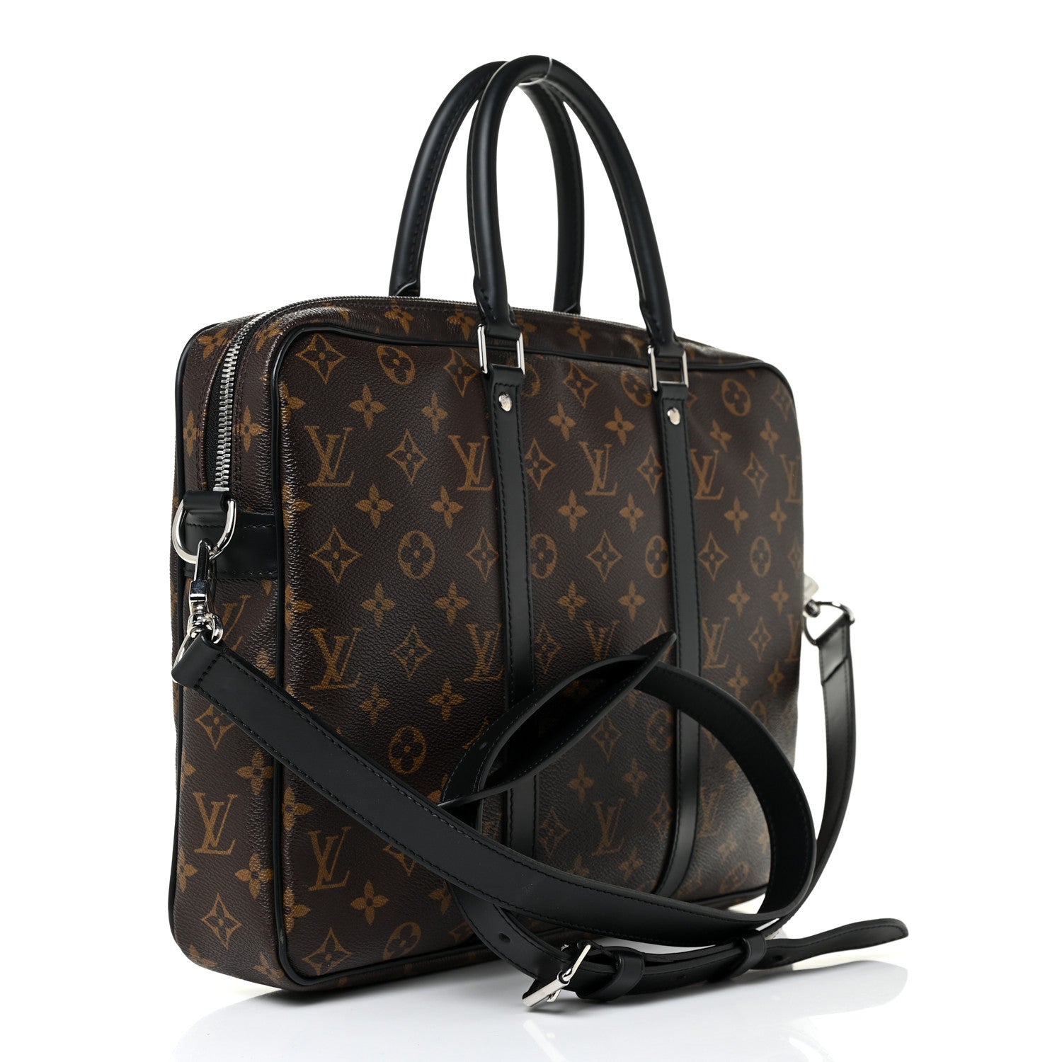 Louis Vuitton Monogram Macassar Porte-Documents Voyage PM 3 of 17