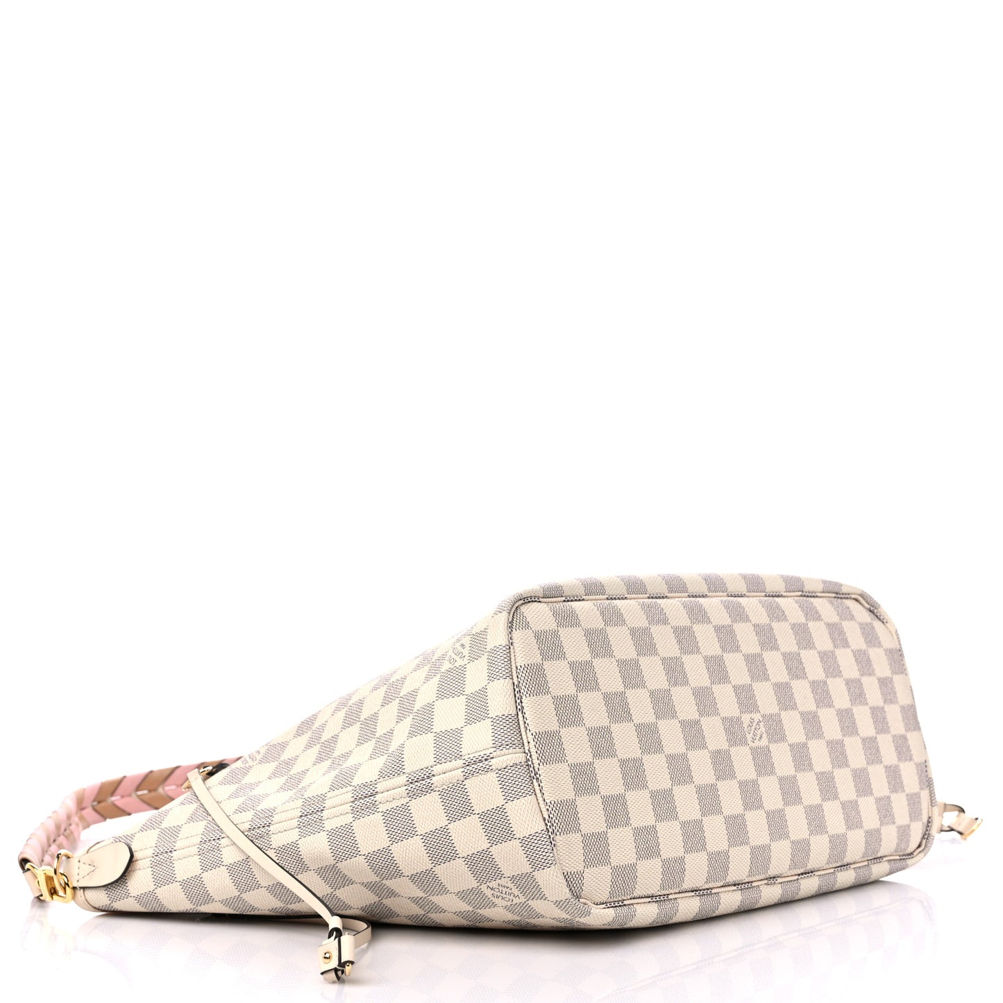 Damier Azur Braided Neverfull MM Pink