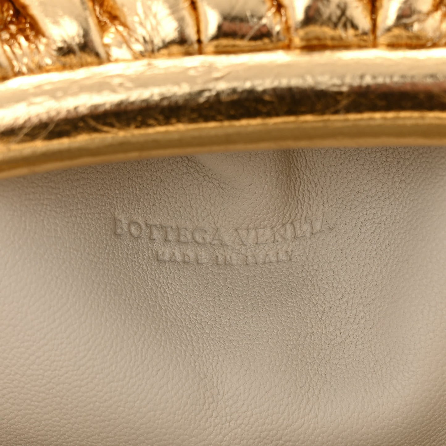Metallic Crinkled Lambskin The Mini Pouch Oro