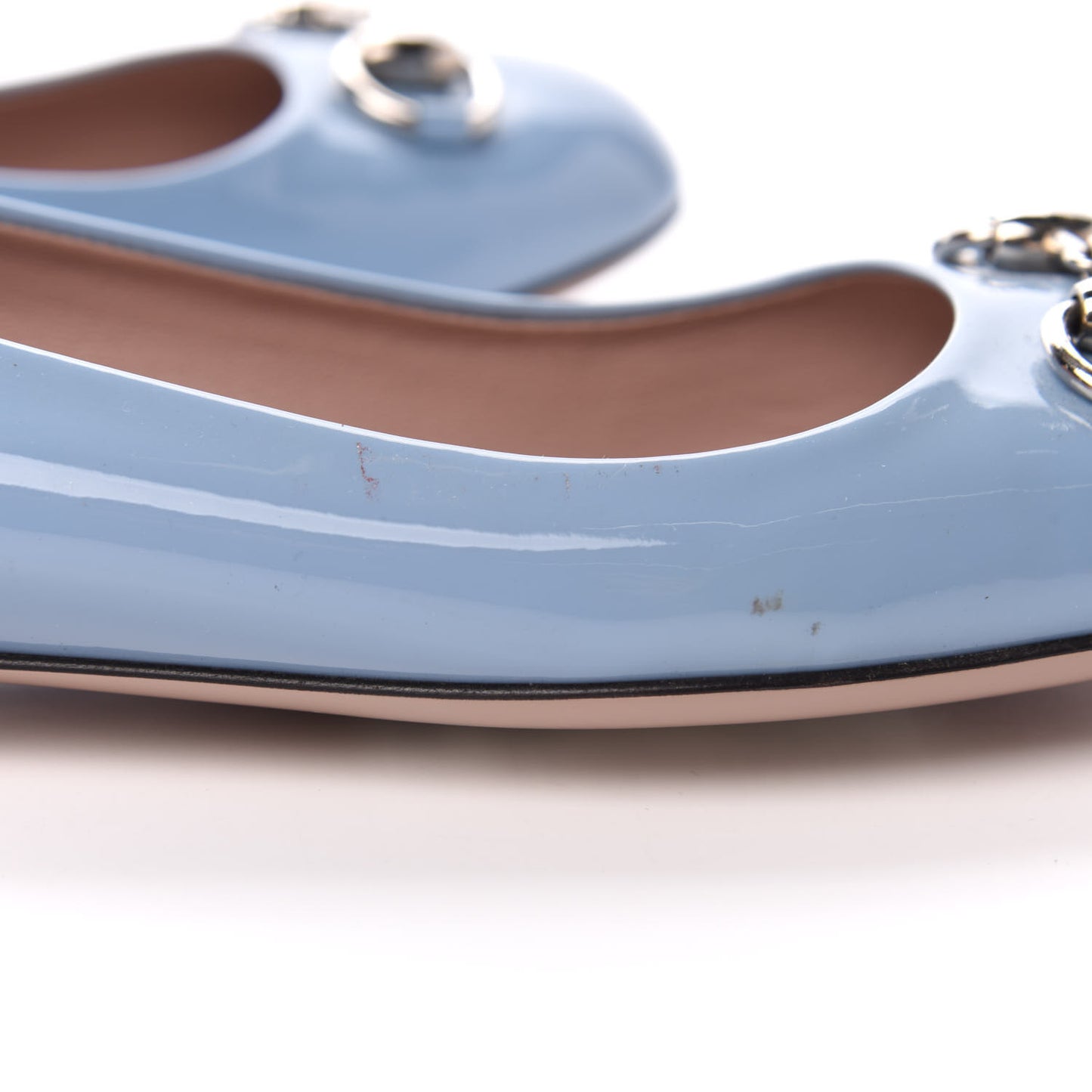 Patent Horsebit Jolene Ballerina Flats 36.5 Blue