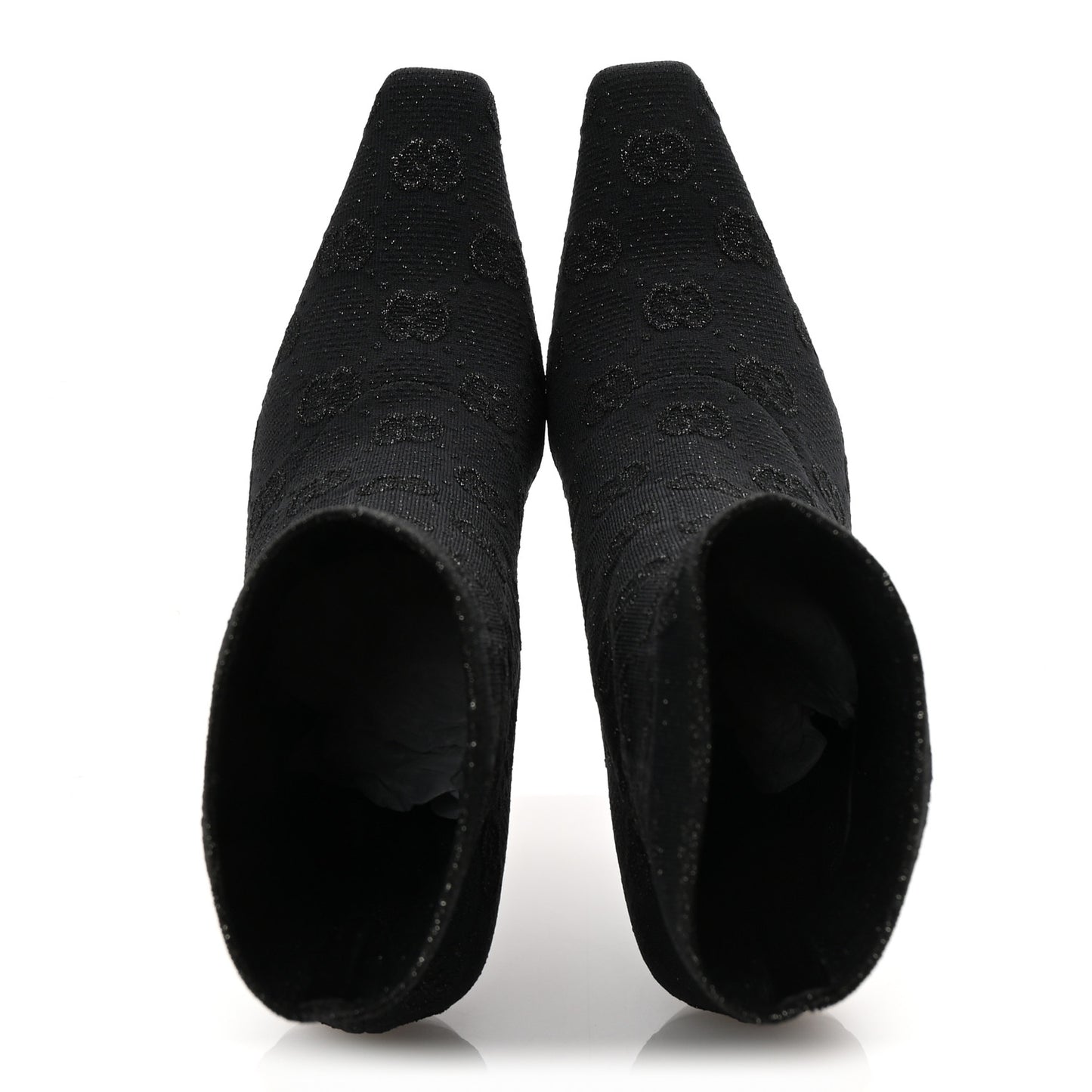 Technical Jersey Knit GG Monogram Square G 75mm Ankle Boots 39.5 Black