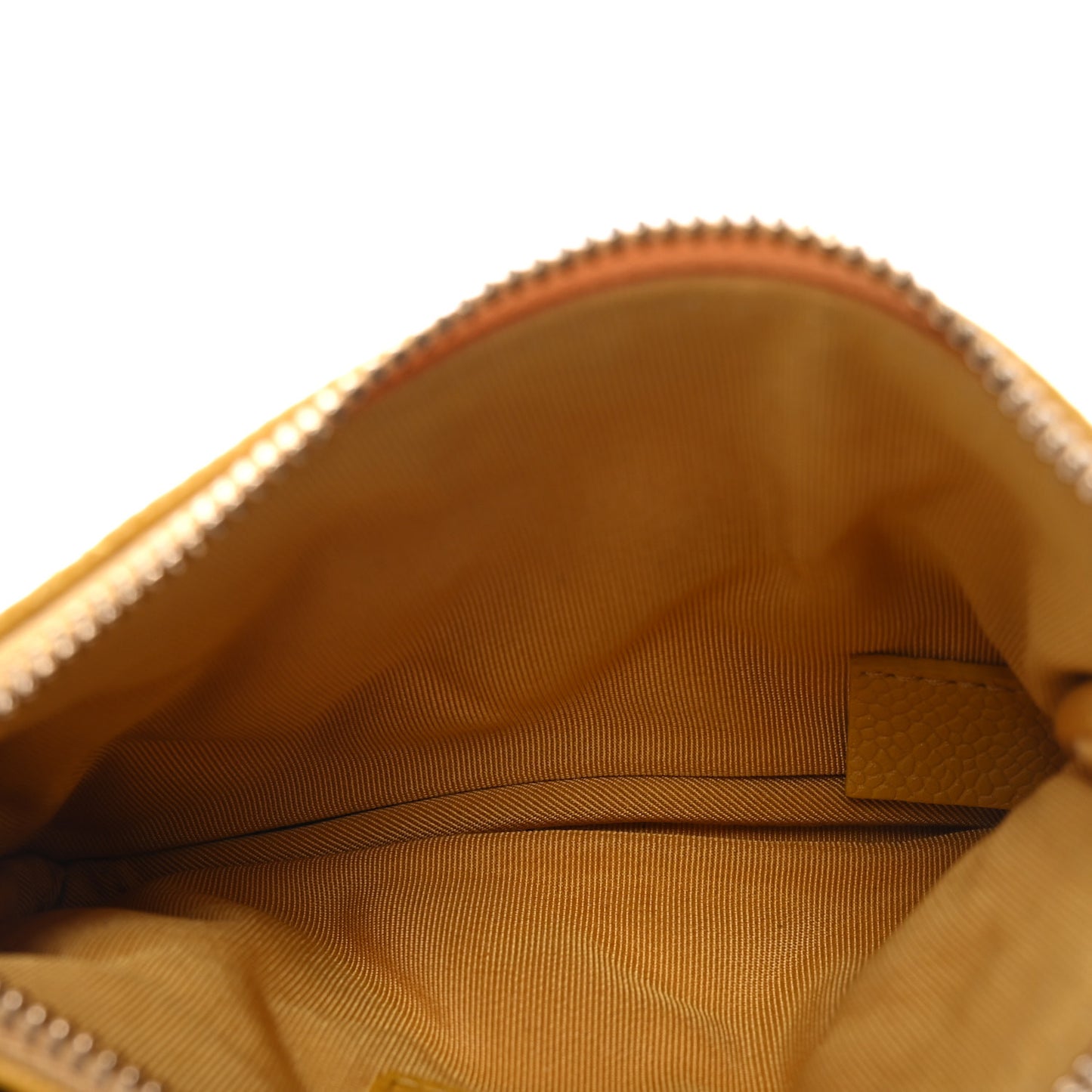 Caviar Quilted Small Cosmetic Case Yellow