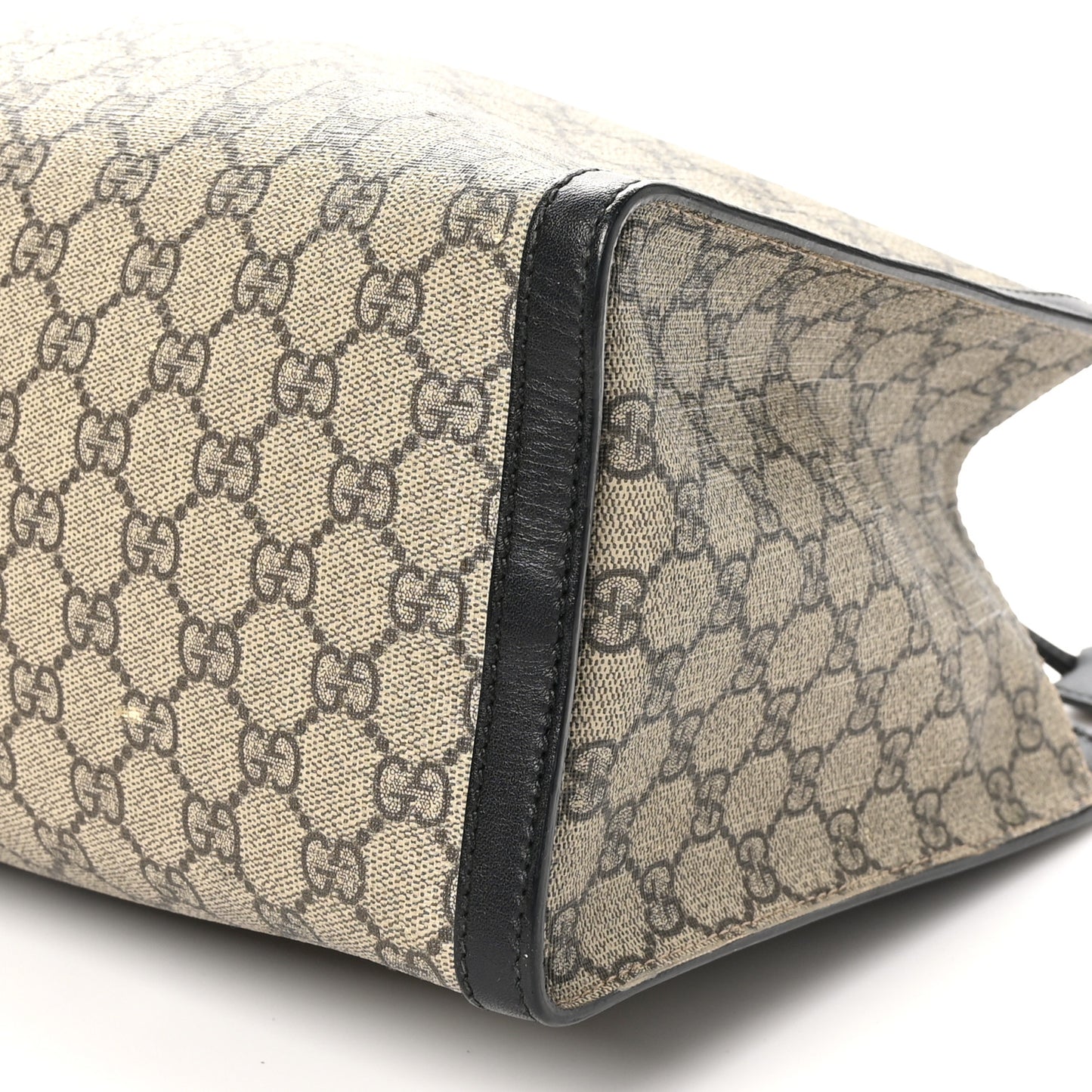 GG Supreme Monogram Medium Padlock Tote Black