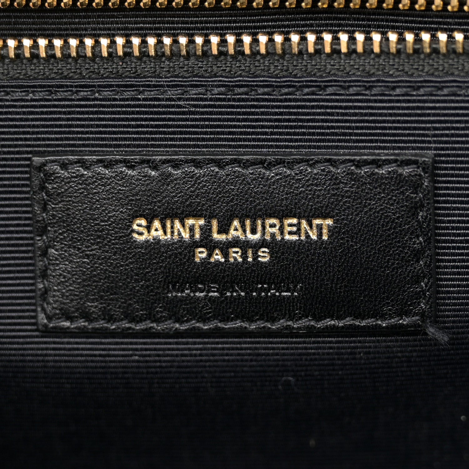 Saint Laurent Grain De Poudre Matelasse Chevron Large Monogram Satchel Black 6 of 11