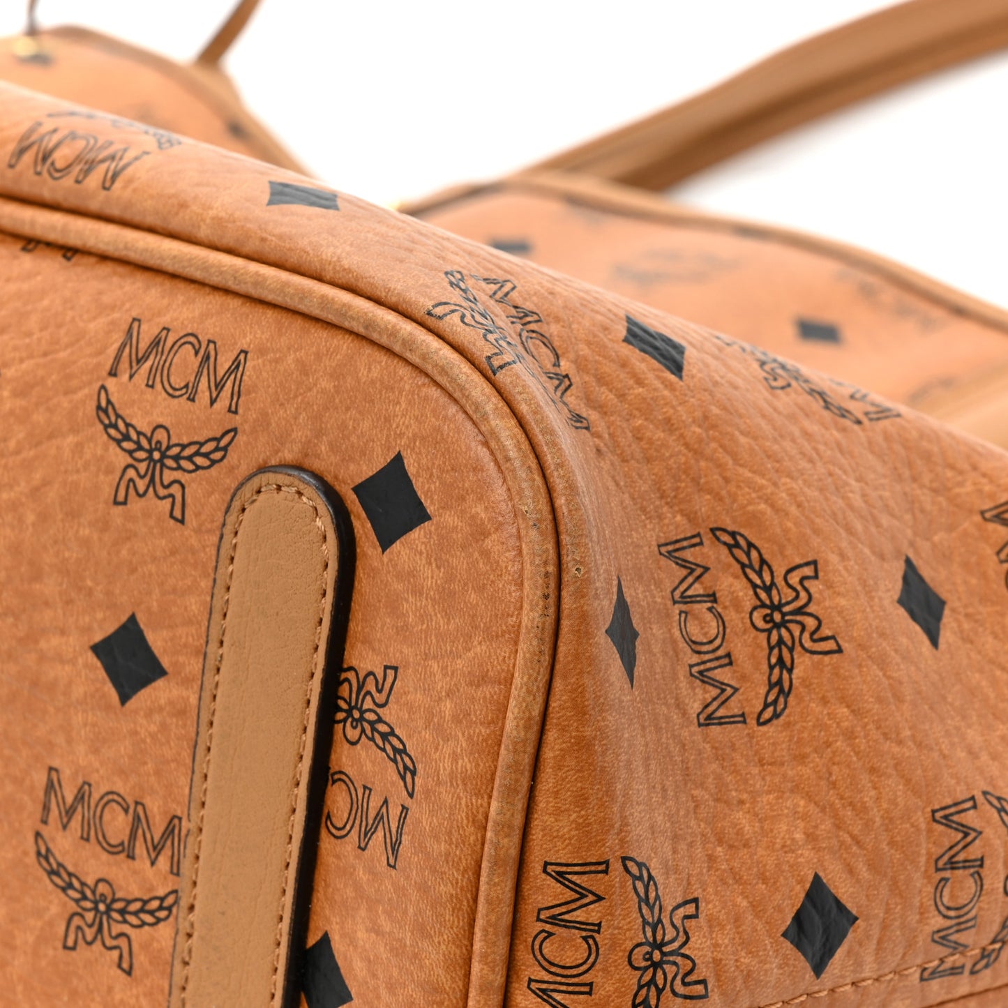 Visetos Medium Liz Reversible Shopper Tote Cognac