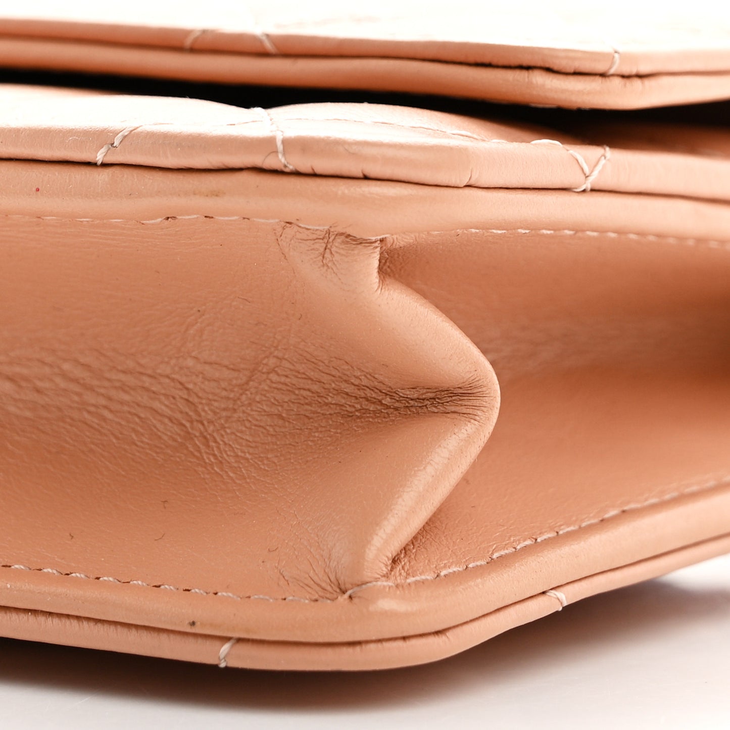 Aged Calfskin Quilted Reissue Wallet On Chain WOC Beige