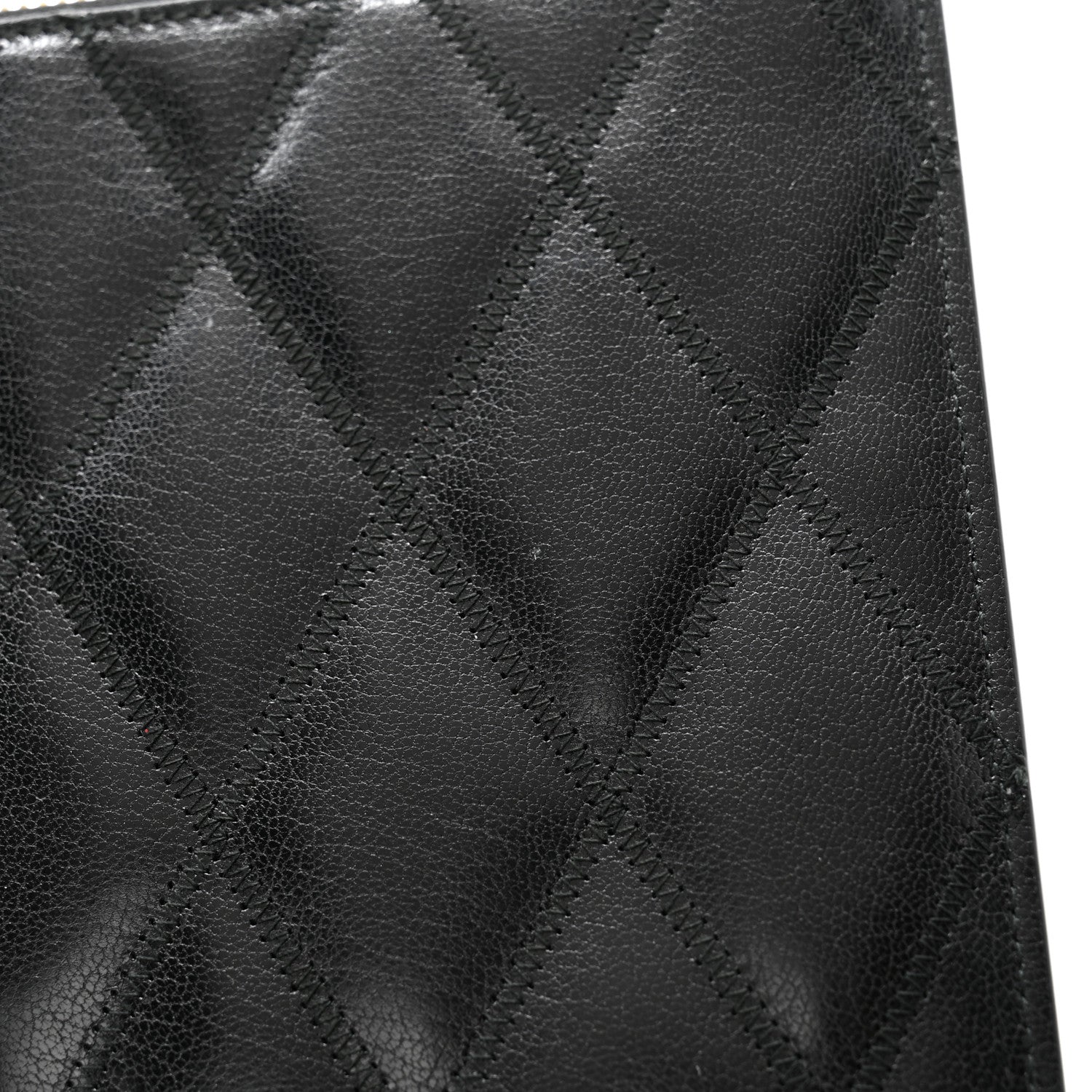 Givenchy Goatskin Diamond Quilted GV3 Medium Pouch Black 8 of 12