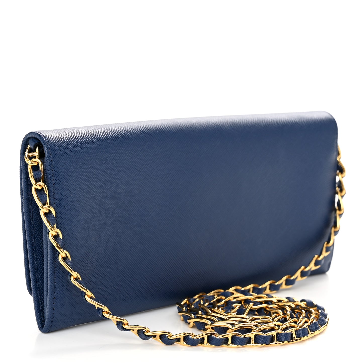 Saffiano Metal Oro Chain Wallet Bleuette