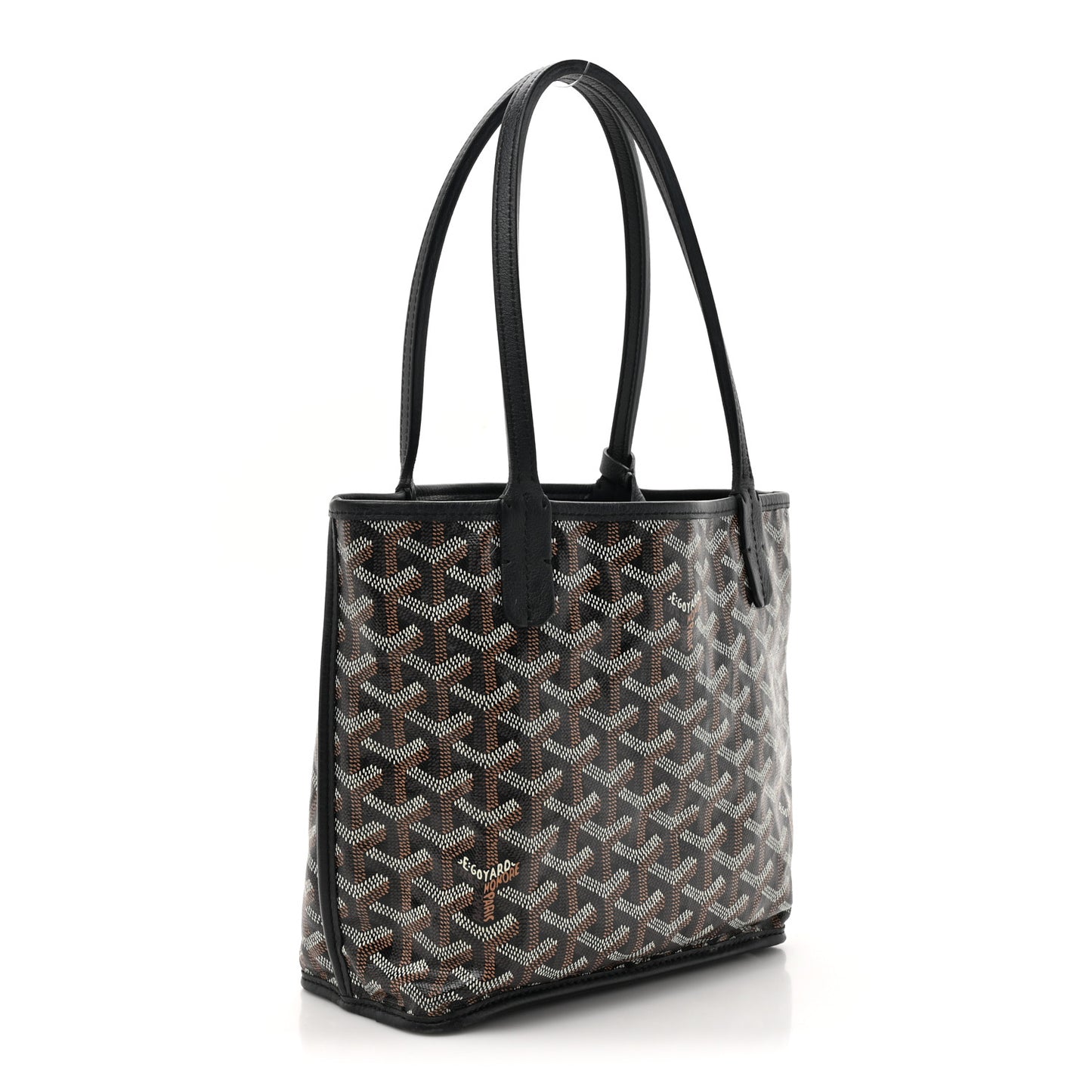 Goyardine Reversible Mini Anjou Black
