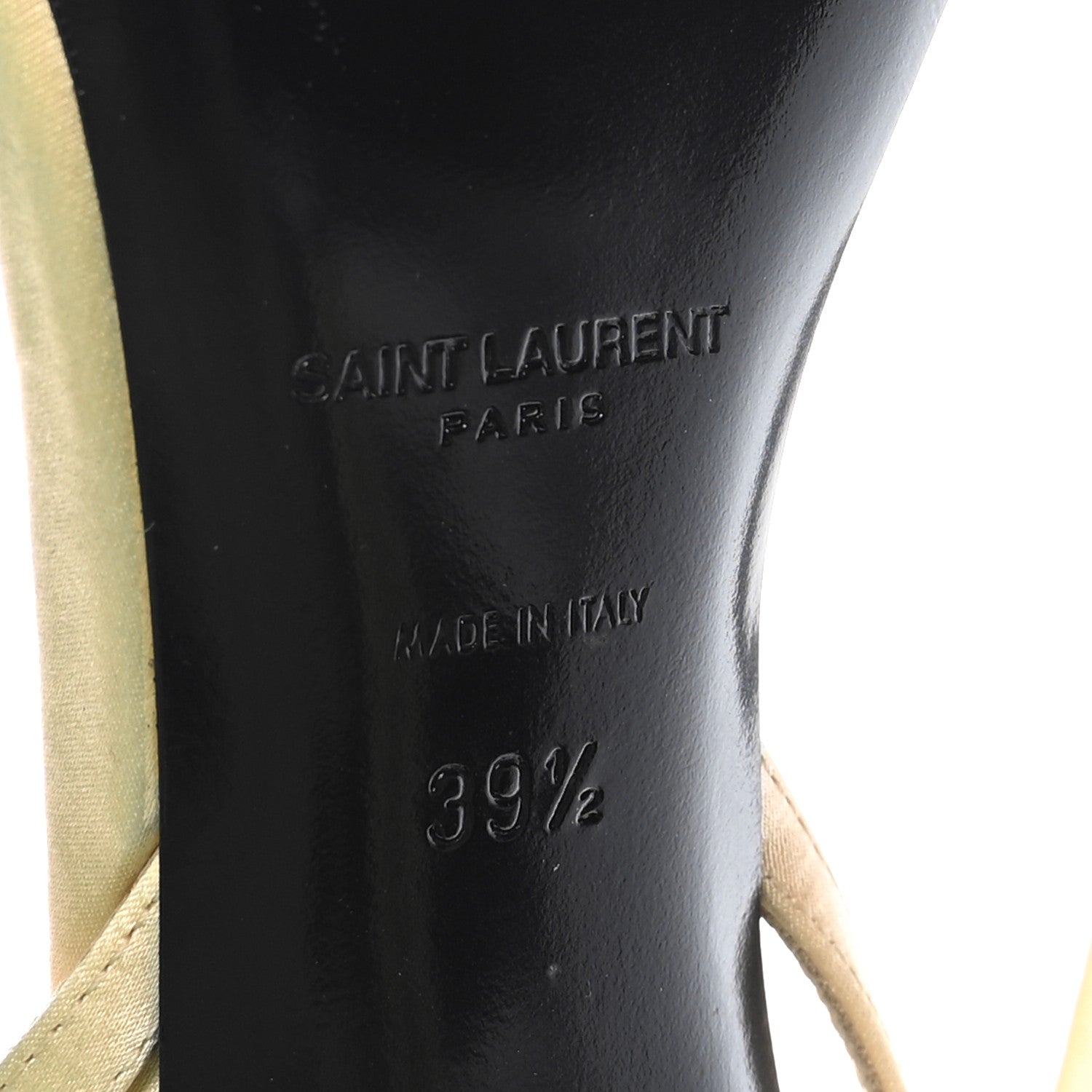Saint Laurent Crepe Satin Crystal New Nuit 110 Sandals 39.5 Soft Nude 7 of 8