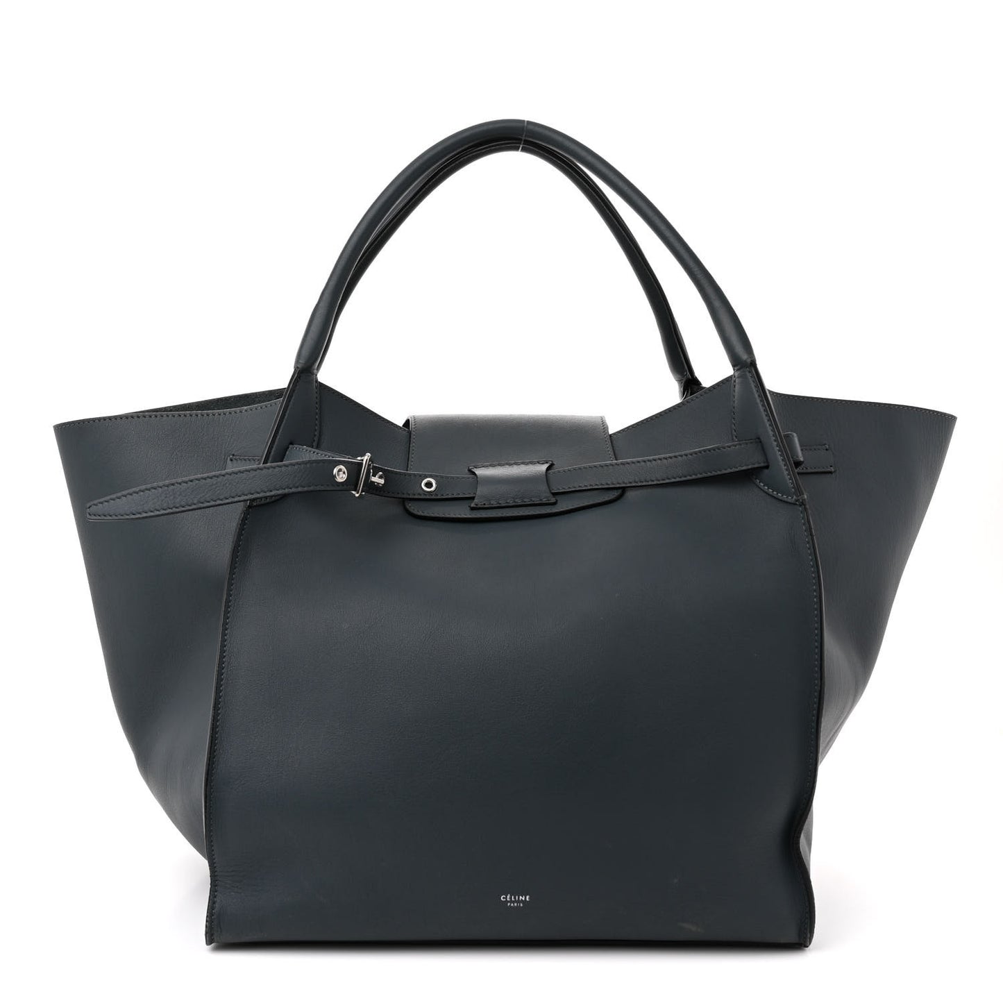 Supple Grained Calfskin Medium Big Bag Slate