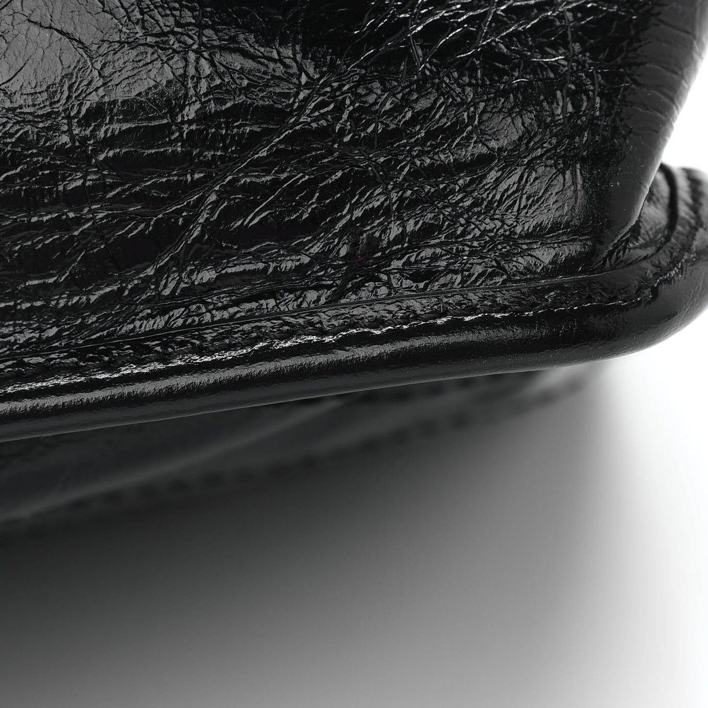 Crinkled Calfskin Matelasse Monogram Large Niki Chain Satchel Black