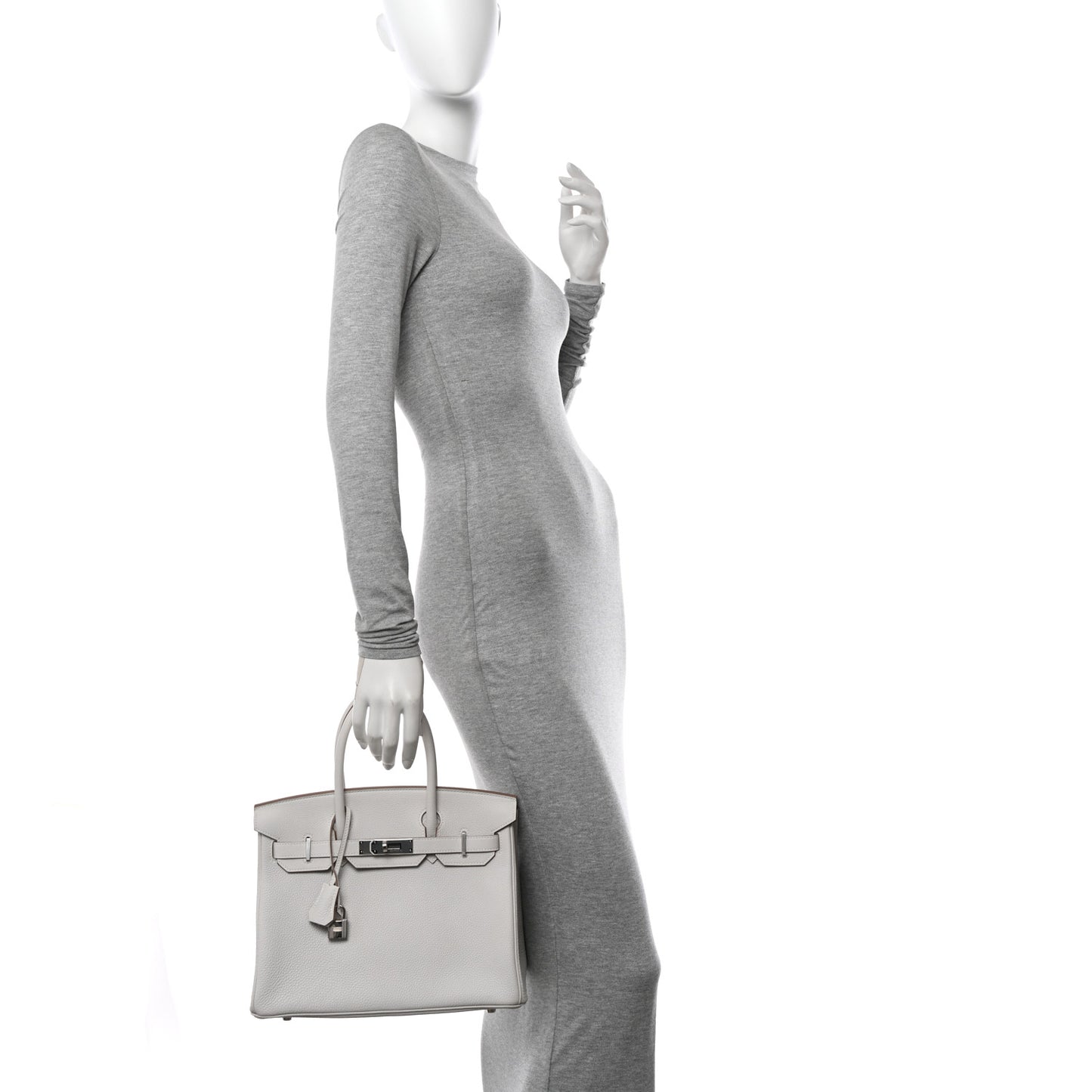 Togo Birkin 30 Gris Pale