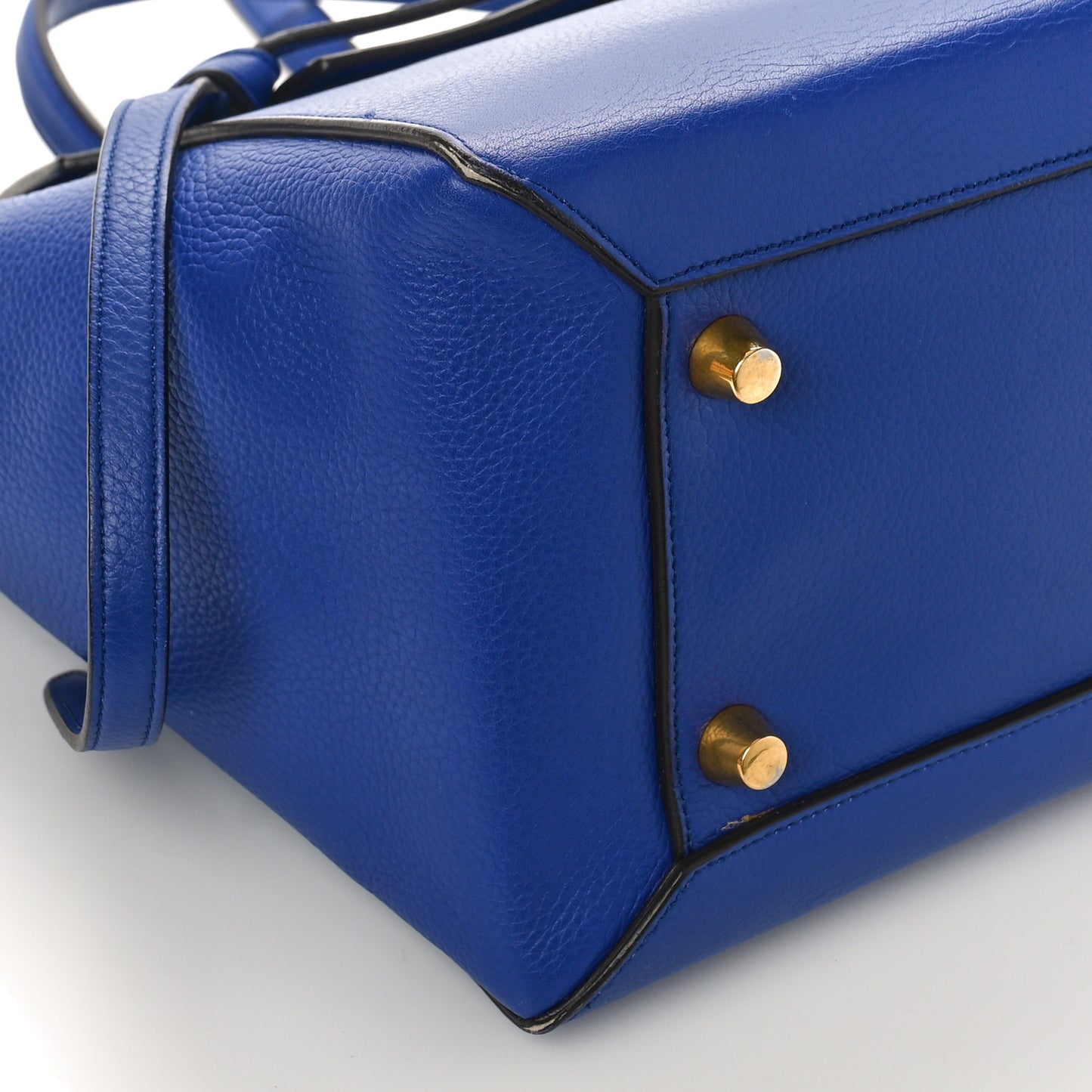Grained Calfskin Small Belt Bag Indigo