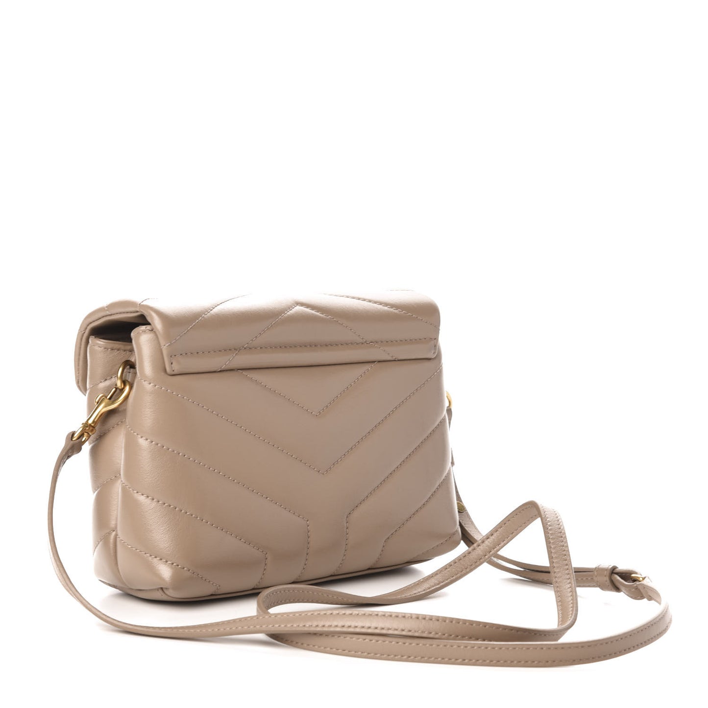 Calfskin Y Quilted Monogram Toy Loulou Satchel Dusty Grey