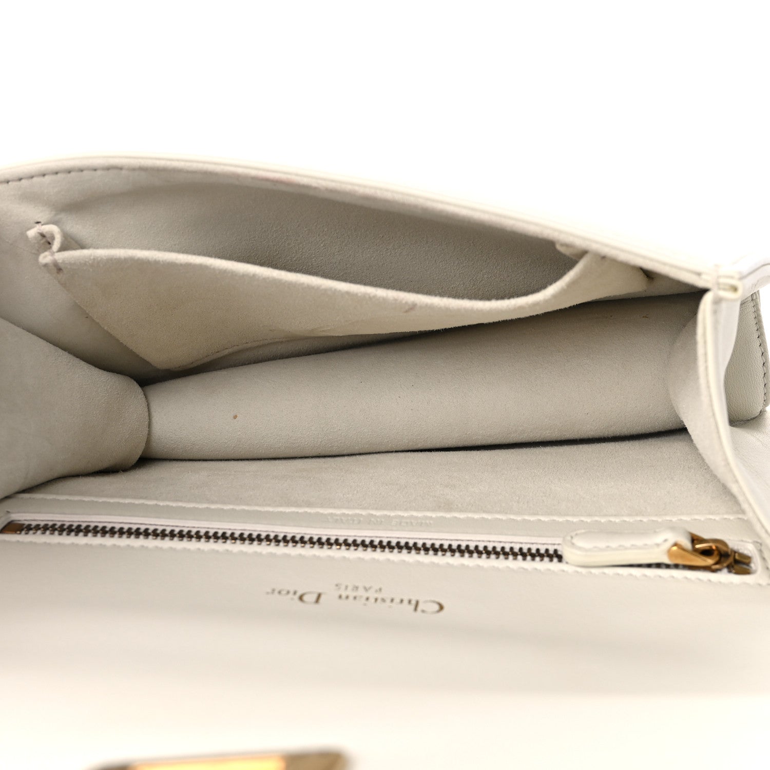 Christian Dior Lambskin Studded Medium Diorama Flap Bag Latte 5 of 12