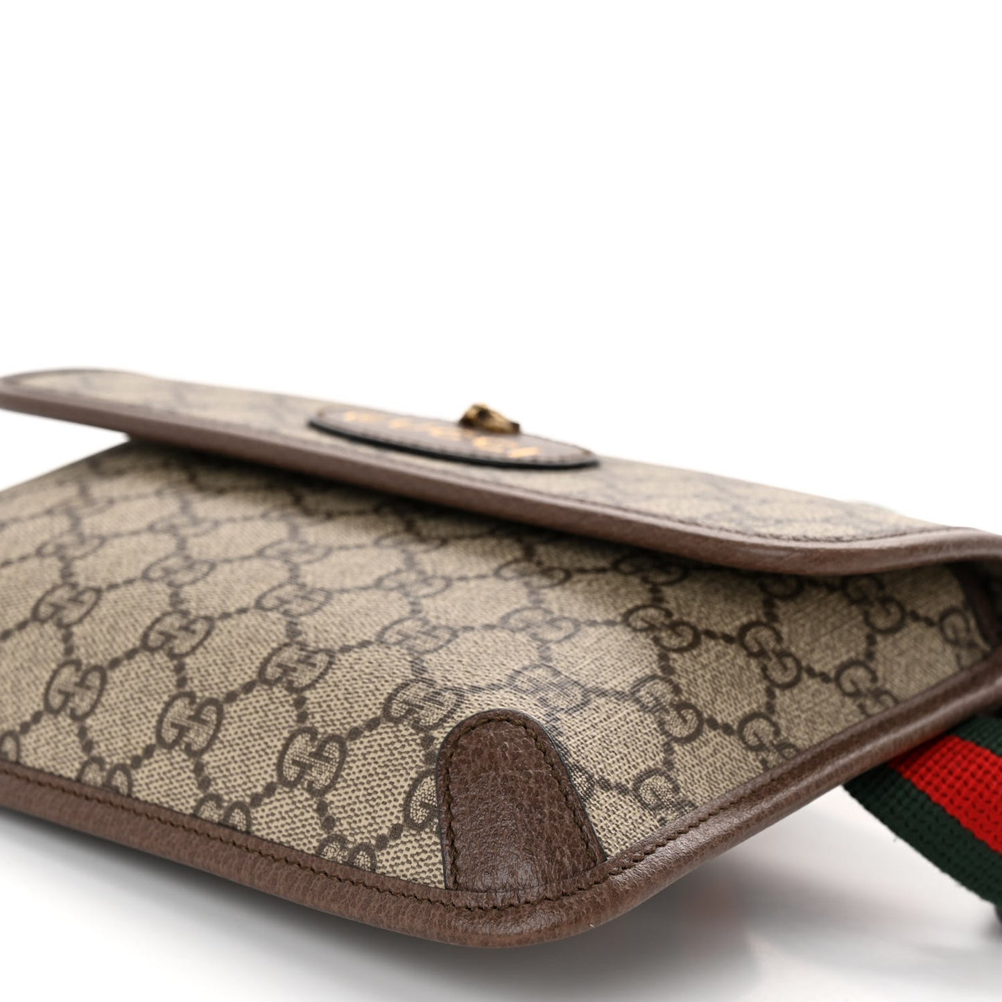GG Supreme Monogram Neo Vintage Web Belt Bag Brown