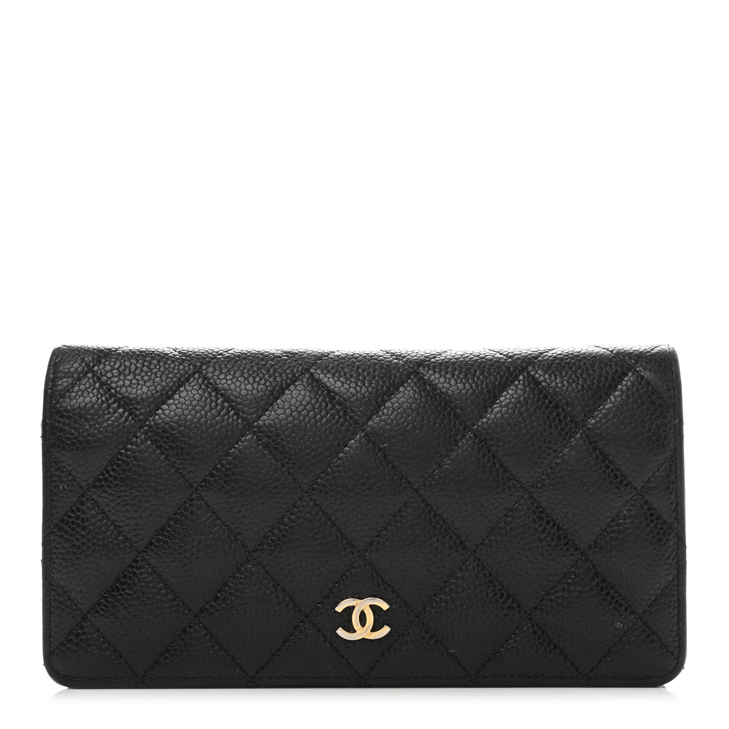 Caviar Quilted Yen Wallet Black