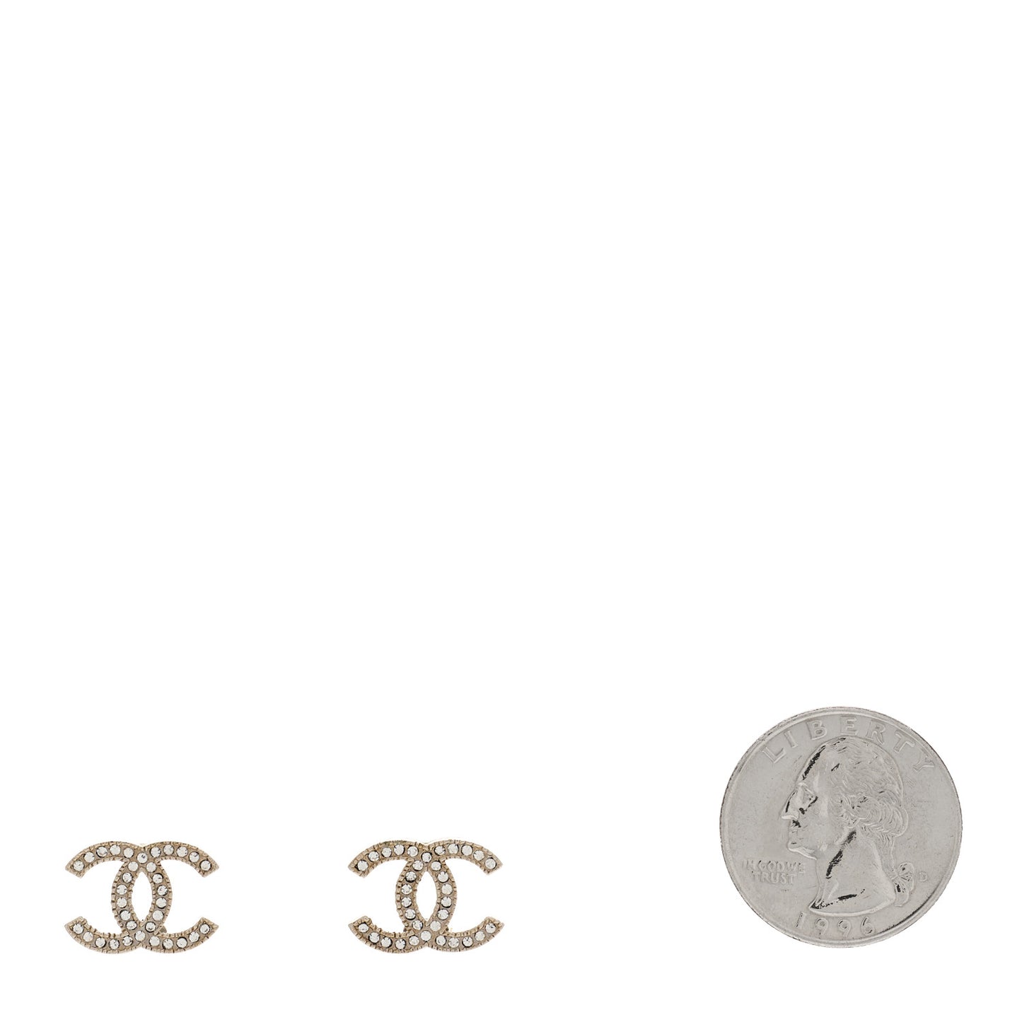 Crystal CC Earrings Silver