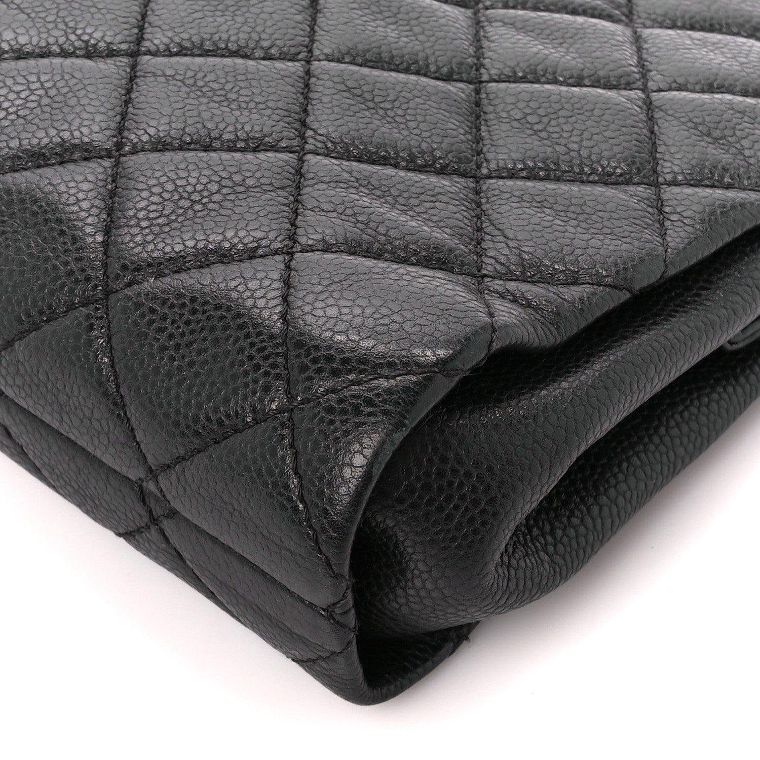 Chanel Caviar Quilted CC Large Clutch Black 10 of 11