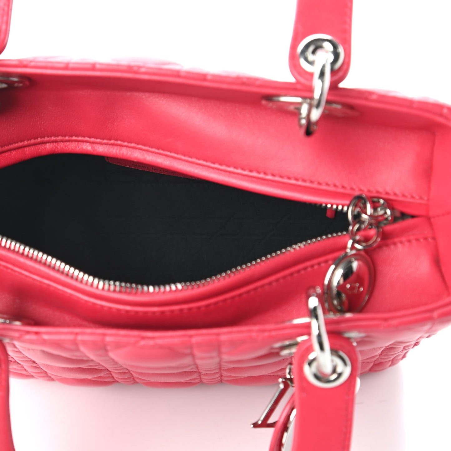 Lambskin Cannage Medium Lady Dior Fuchsia