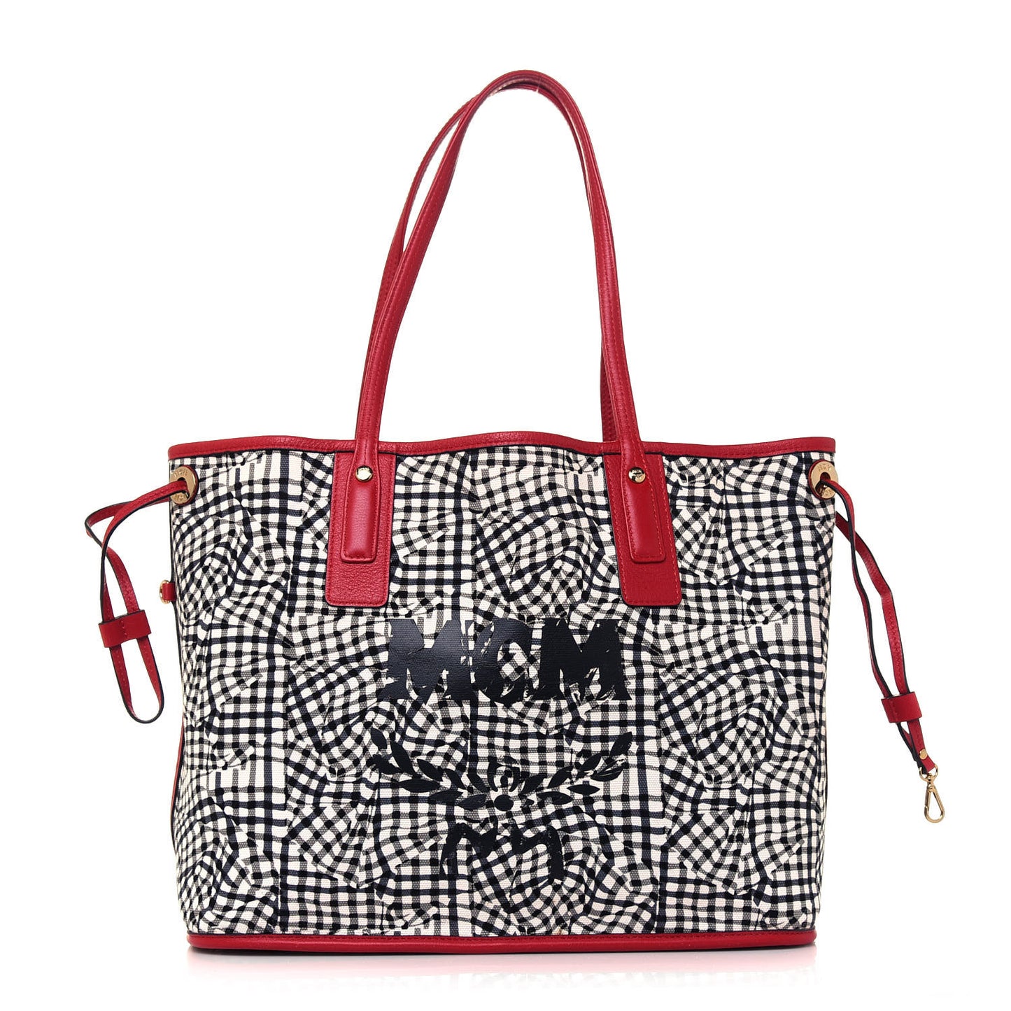 Visetos Medium Liz Reversible Shopper Tote Ruby Red