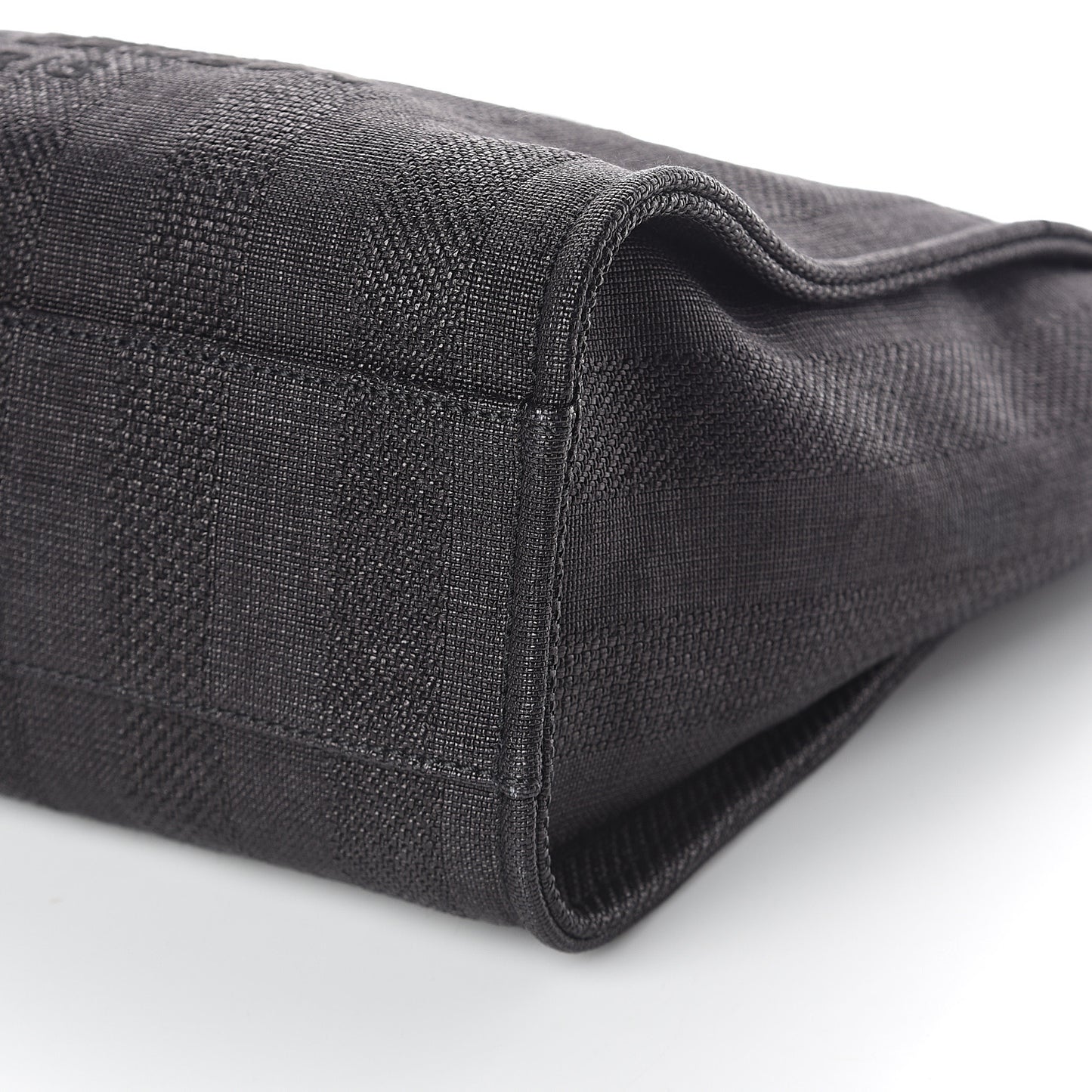Mixed Fibers Striped Small Deauville Tote Black