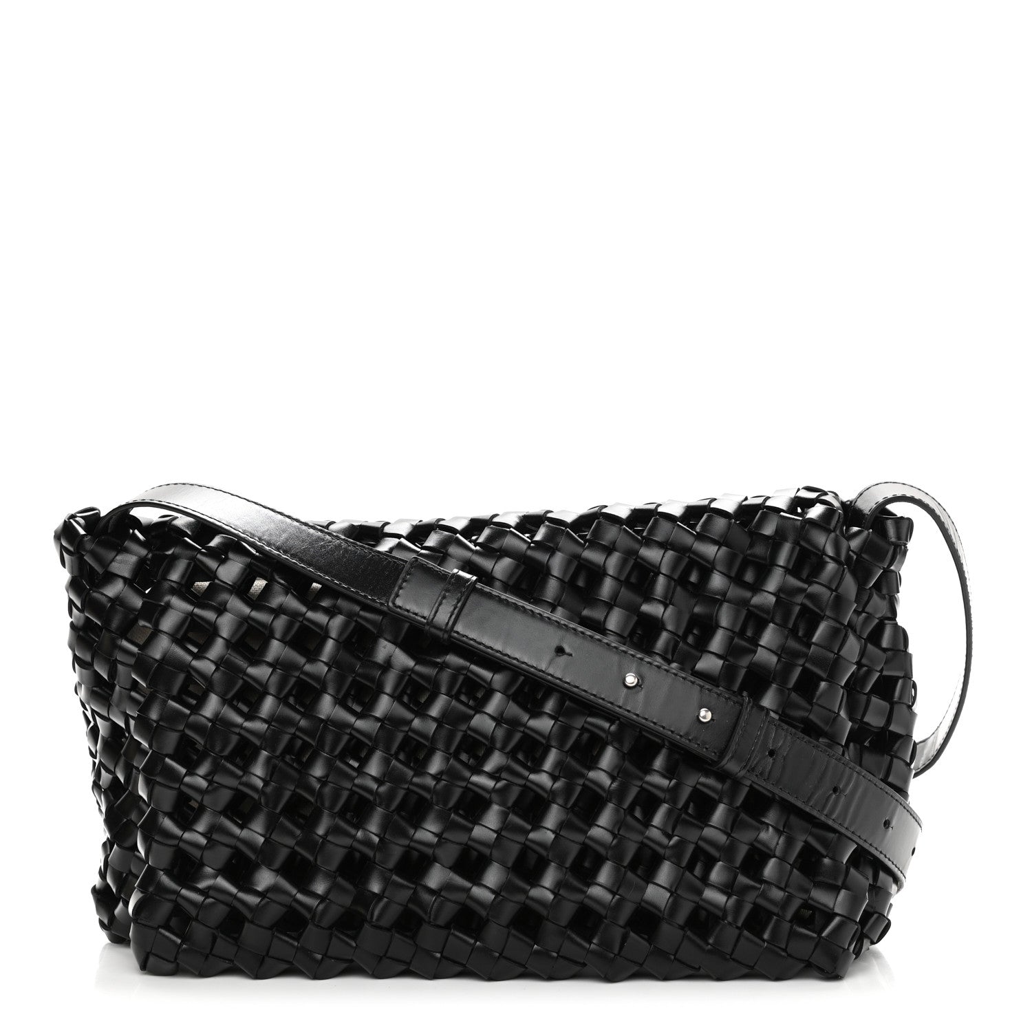 Bottega Veneta Nappa Intrecciato Crochet The Window Crossbody Bag Black 1 of 15