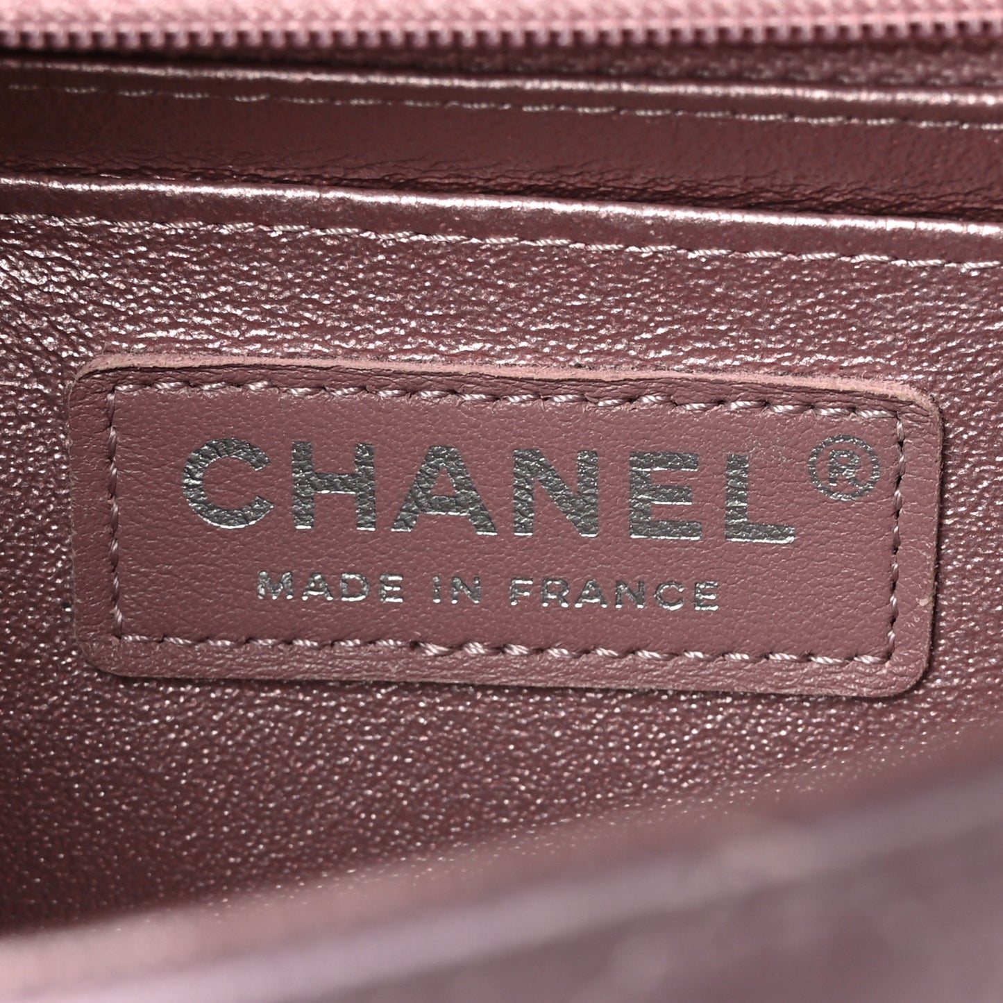 Metallic Calfskin Quilted Mini Rectangular Flap Pink