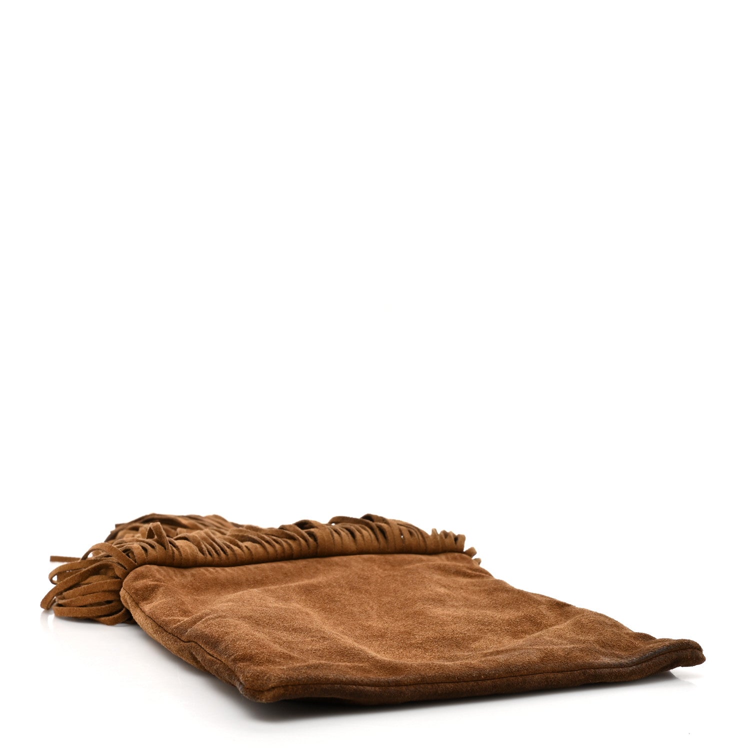 Saint Laurent Suede Calfskin Small Grace Fringed Hobo Bag Light Ocre 4 of 13