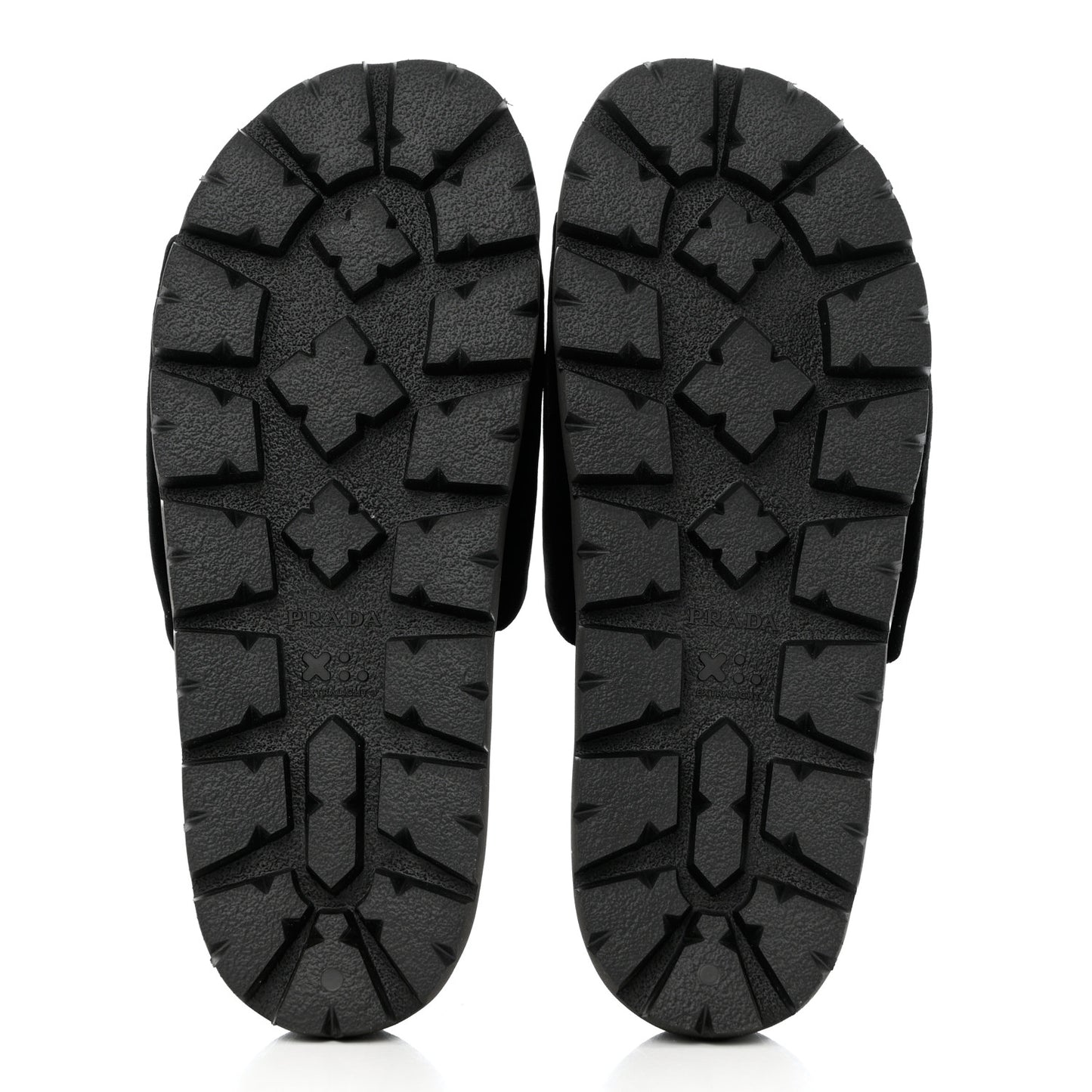 Velvet Logo Lug Sole 20mm Slide Sandals 38 Black
