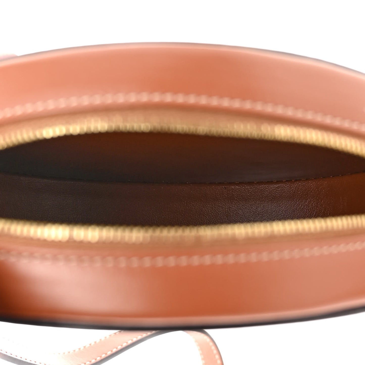 Smooth Calfskin Cuir Small Triomphe Oval Crossbody Purse Tan