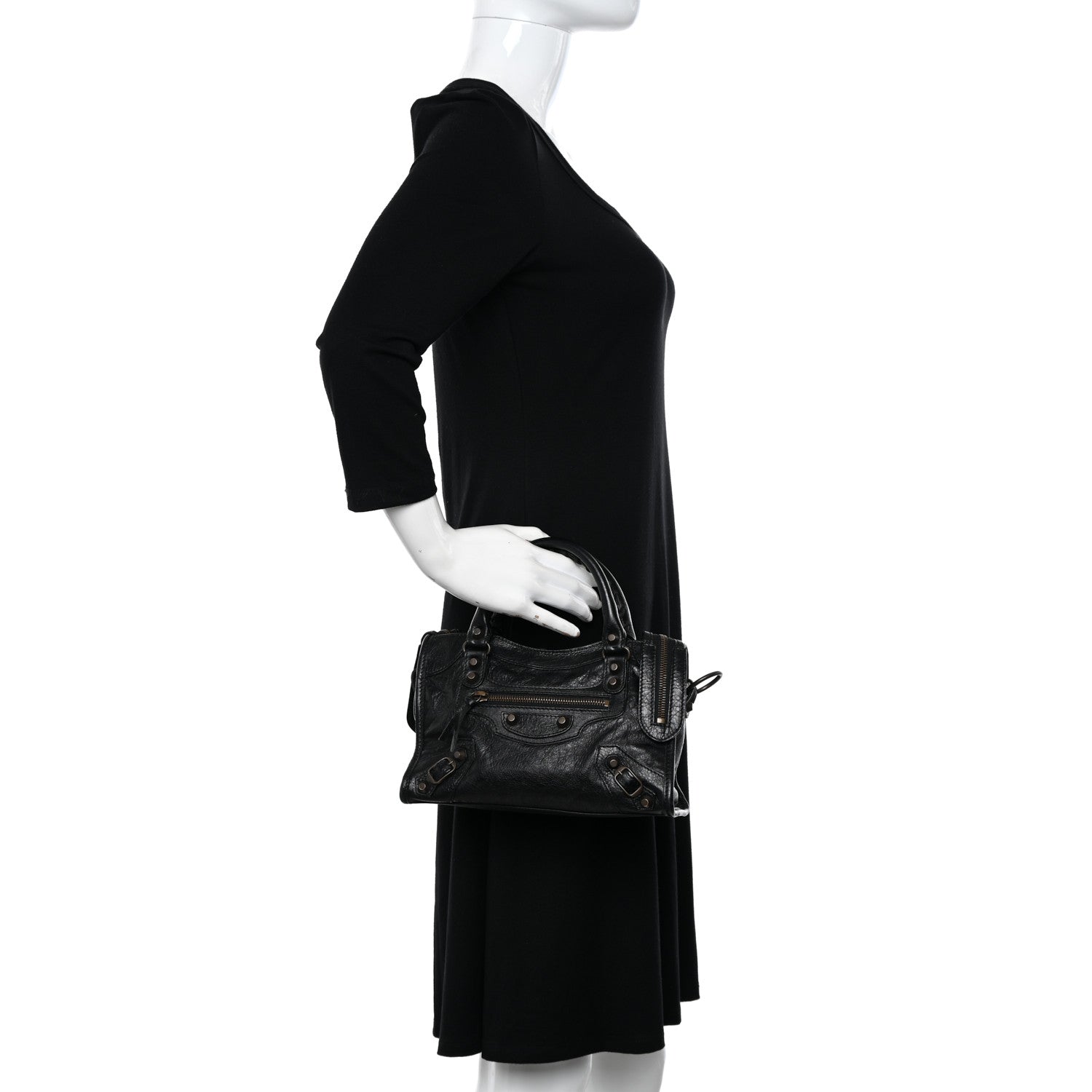 Balenciaga Agneau Classic Hardware Mini City Black 2 of 13