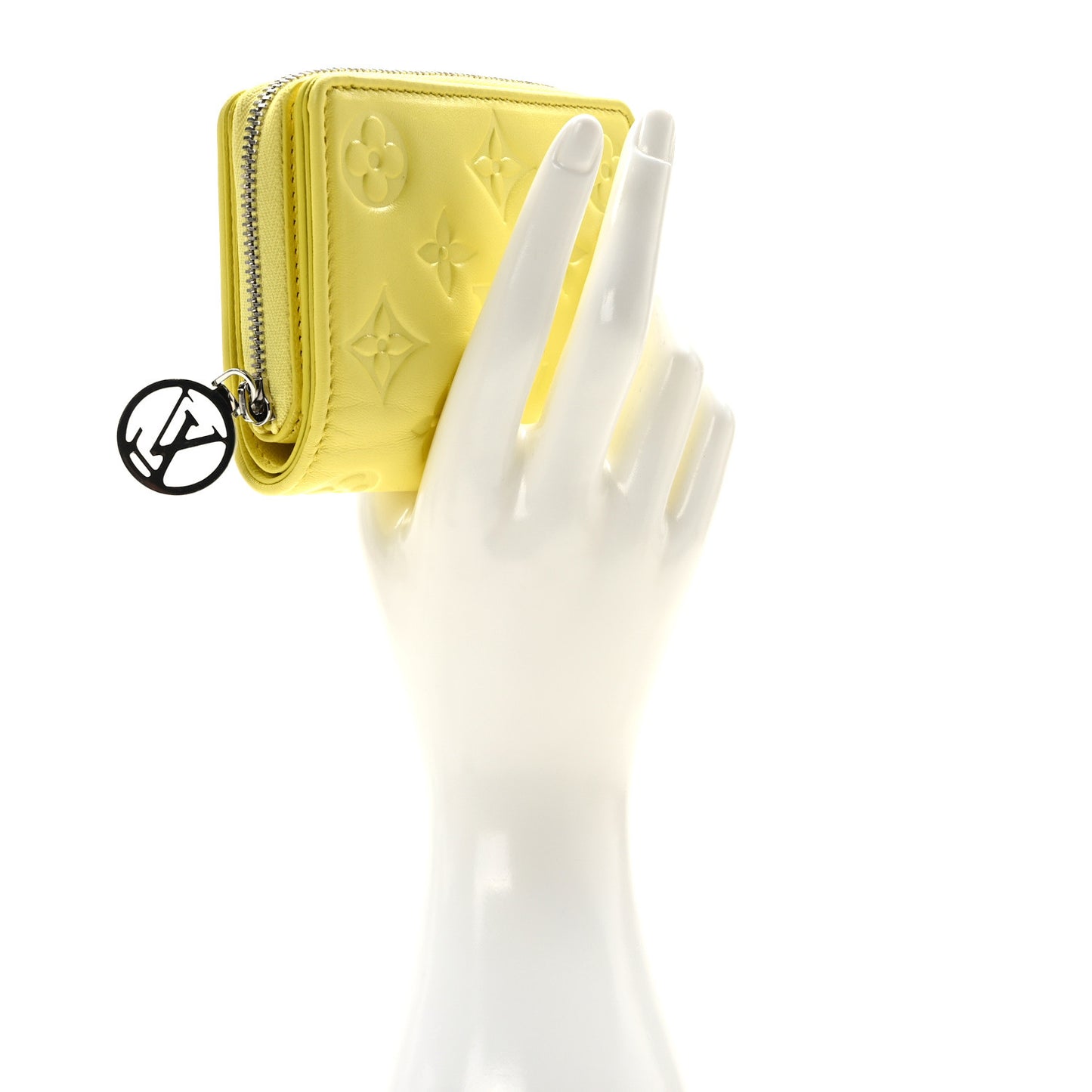 Lambskin Embossed Monogram Lou Coussin Wallet Yellow