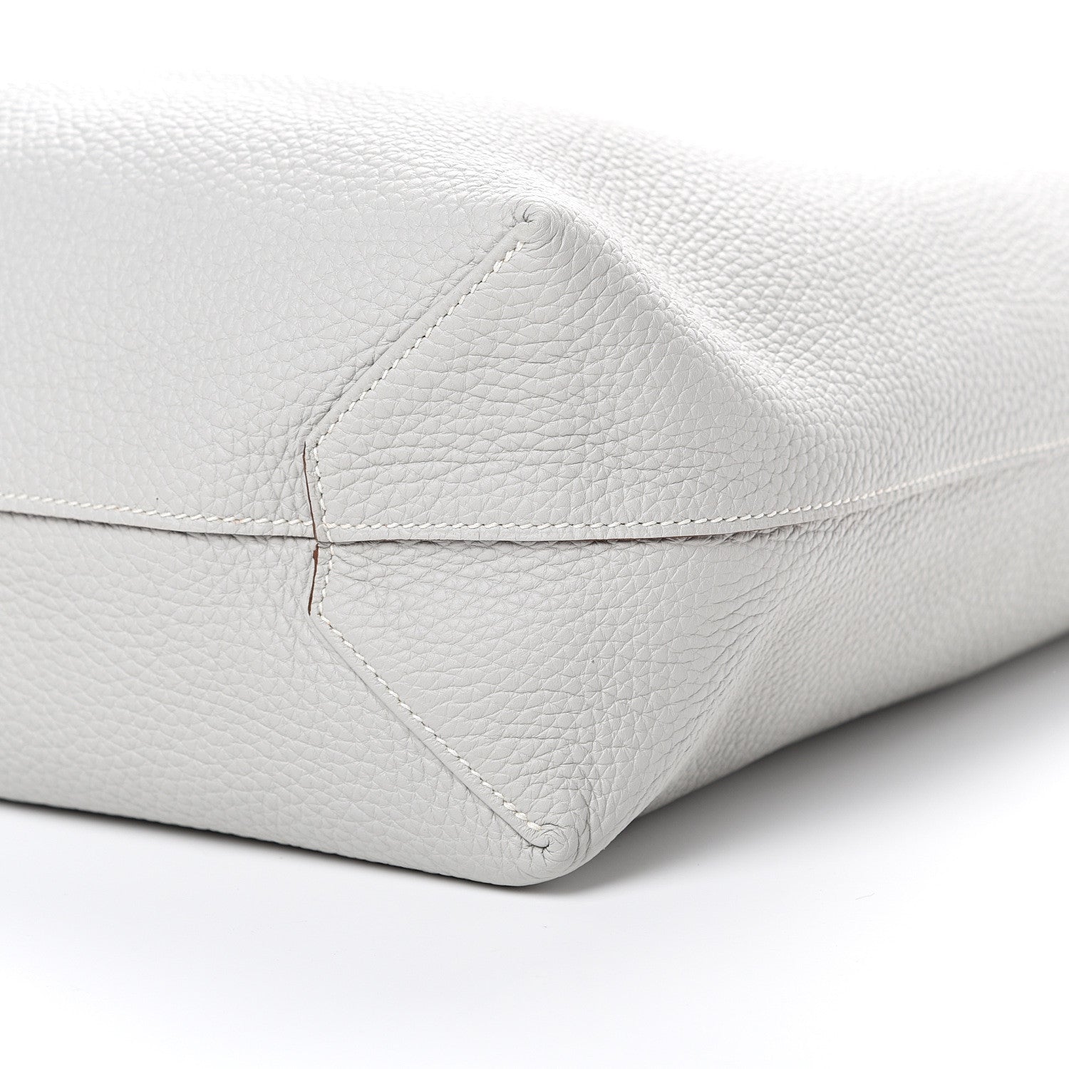 Hermes Taurillon Clemence Double Sens 36 Reversible Tote Gris Perle Orange 11 of 16