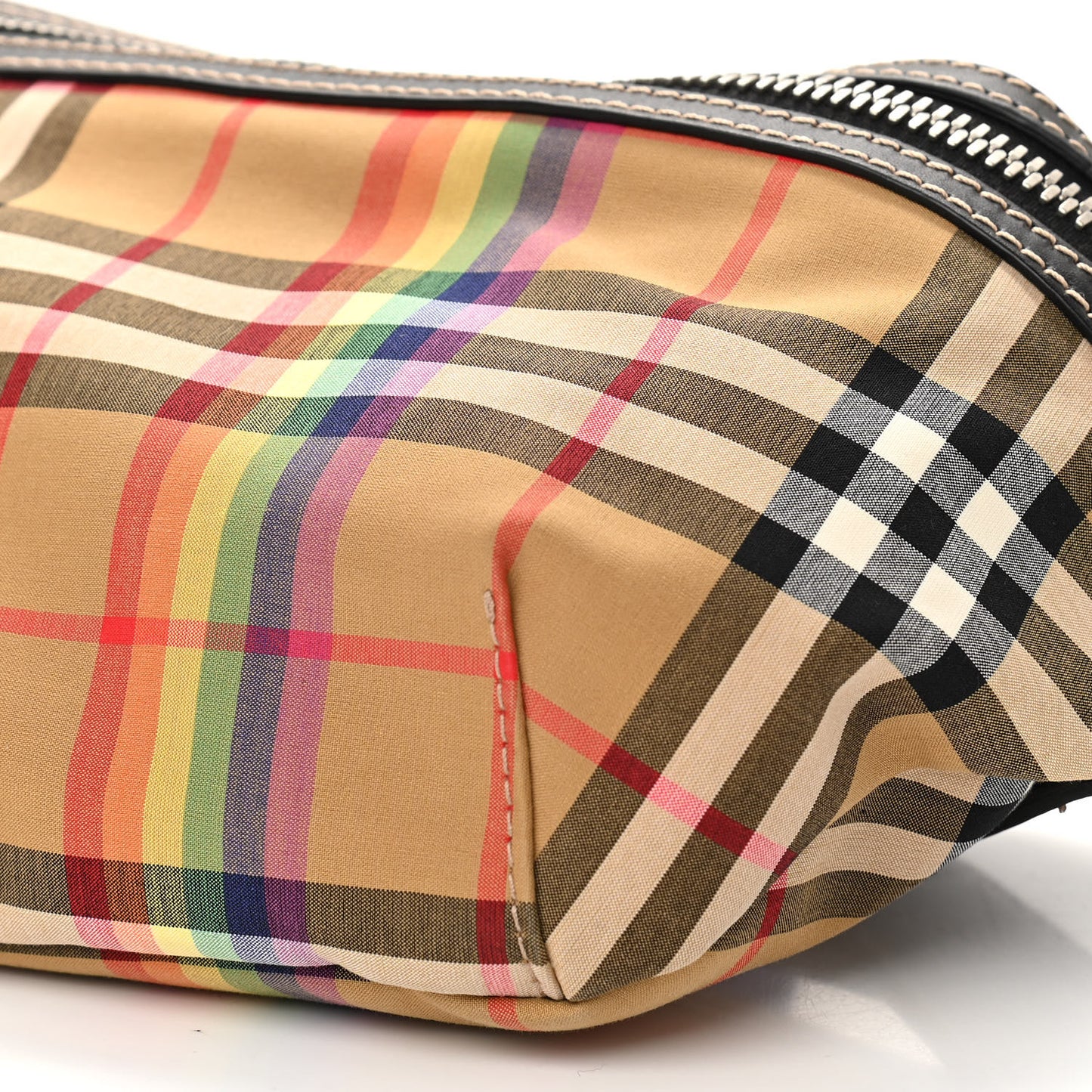 Nylon Vintage Check Rainbow Medium Sonny Belt Bag Antique Yellow