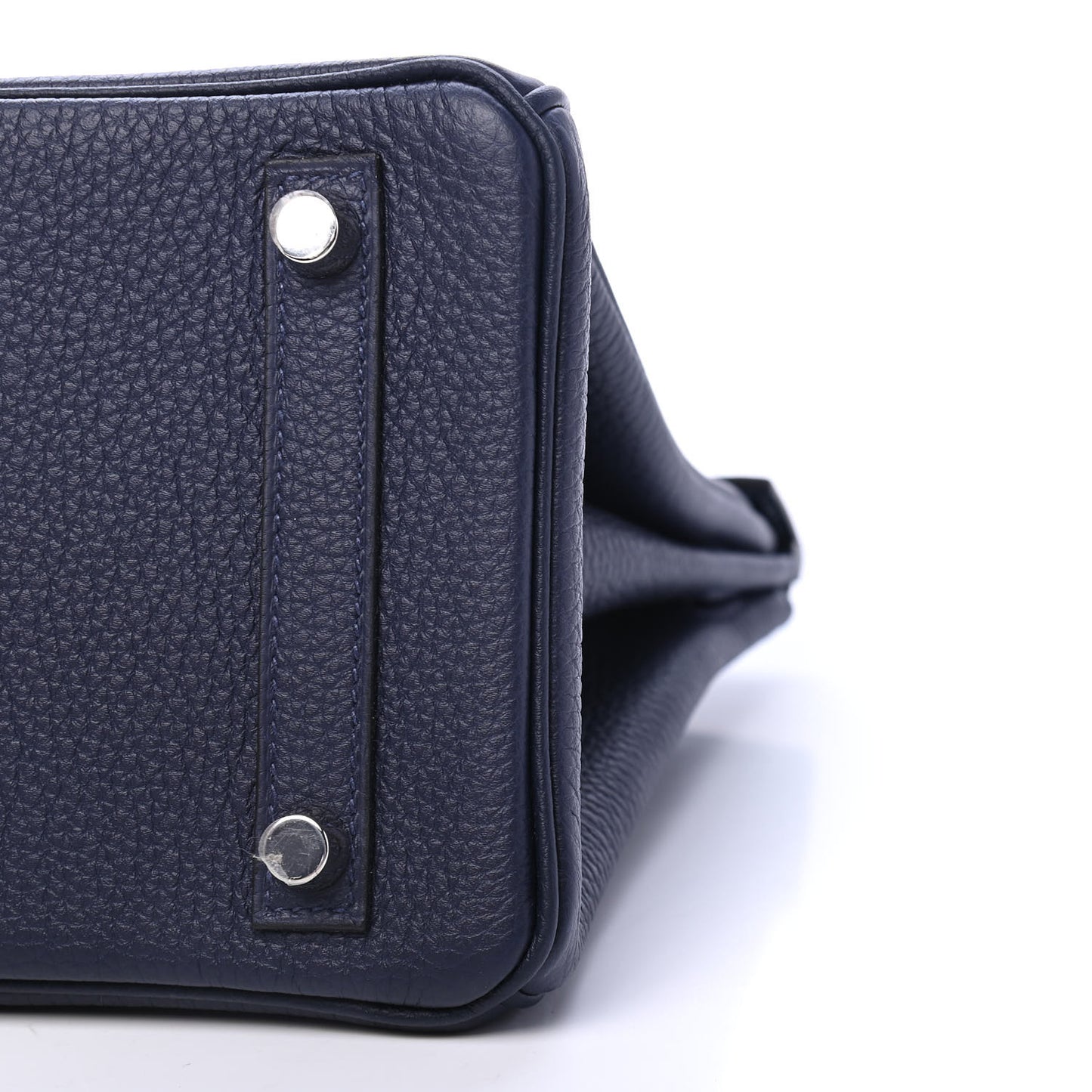 Togo Shiny Niloticus Crocodile Birkin Touch 25 Bleu Nuit Bleu Baltique