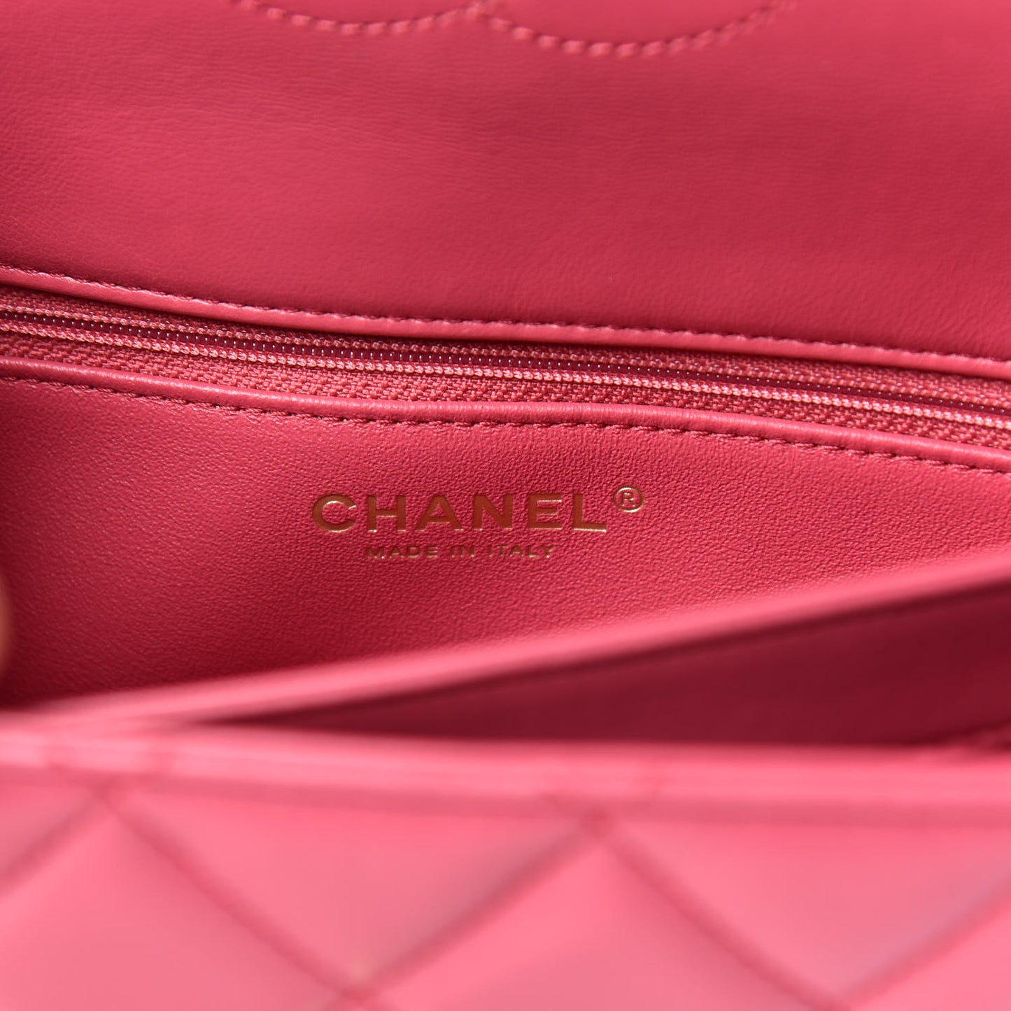 Lambskin Quilted Medium Trendy CC Flap Dark Pink