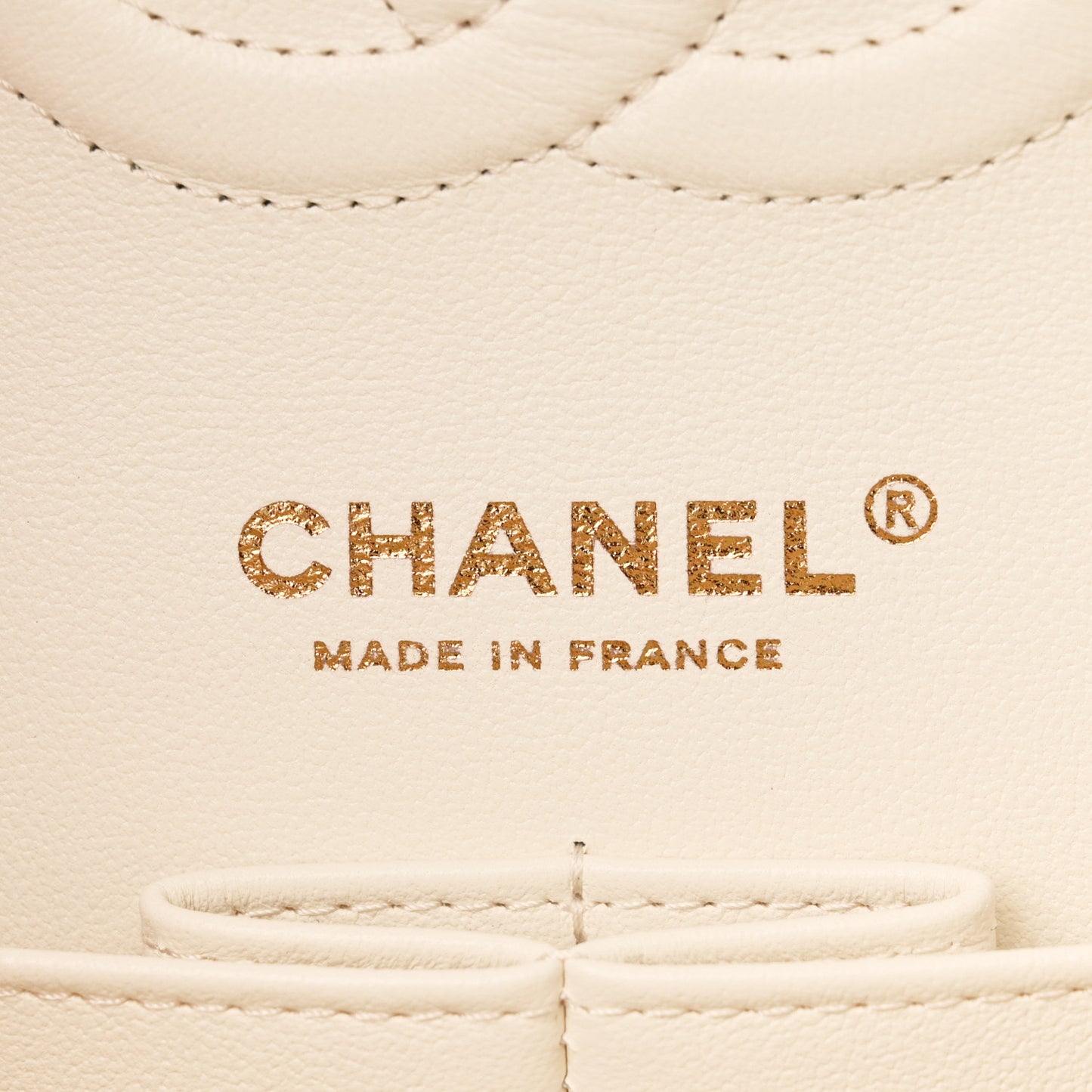 Caviar Quilted Medium Double Flap White