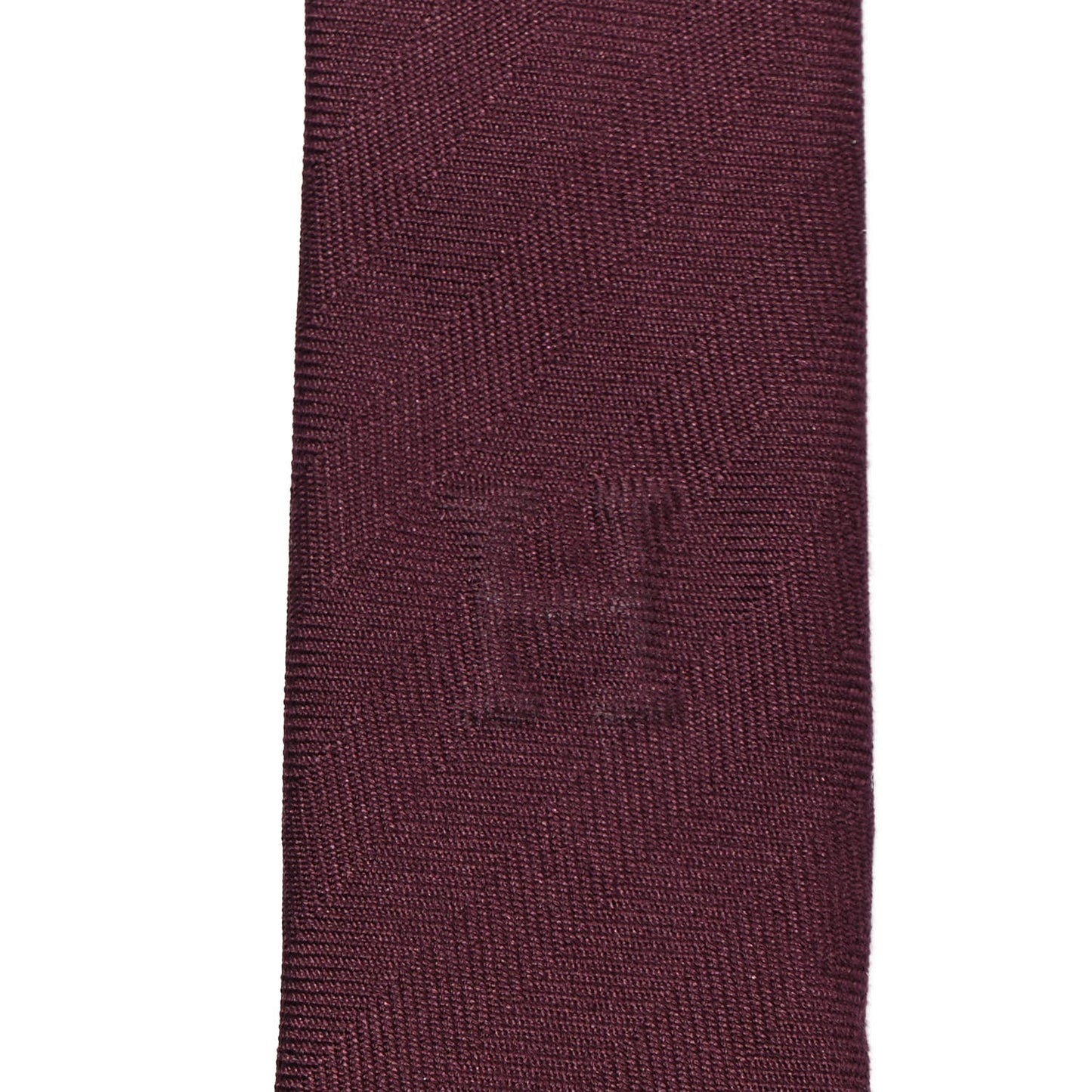 Silk Chevron Embossed Mens Overboard Neck Tie Prune