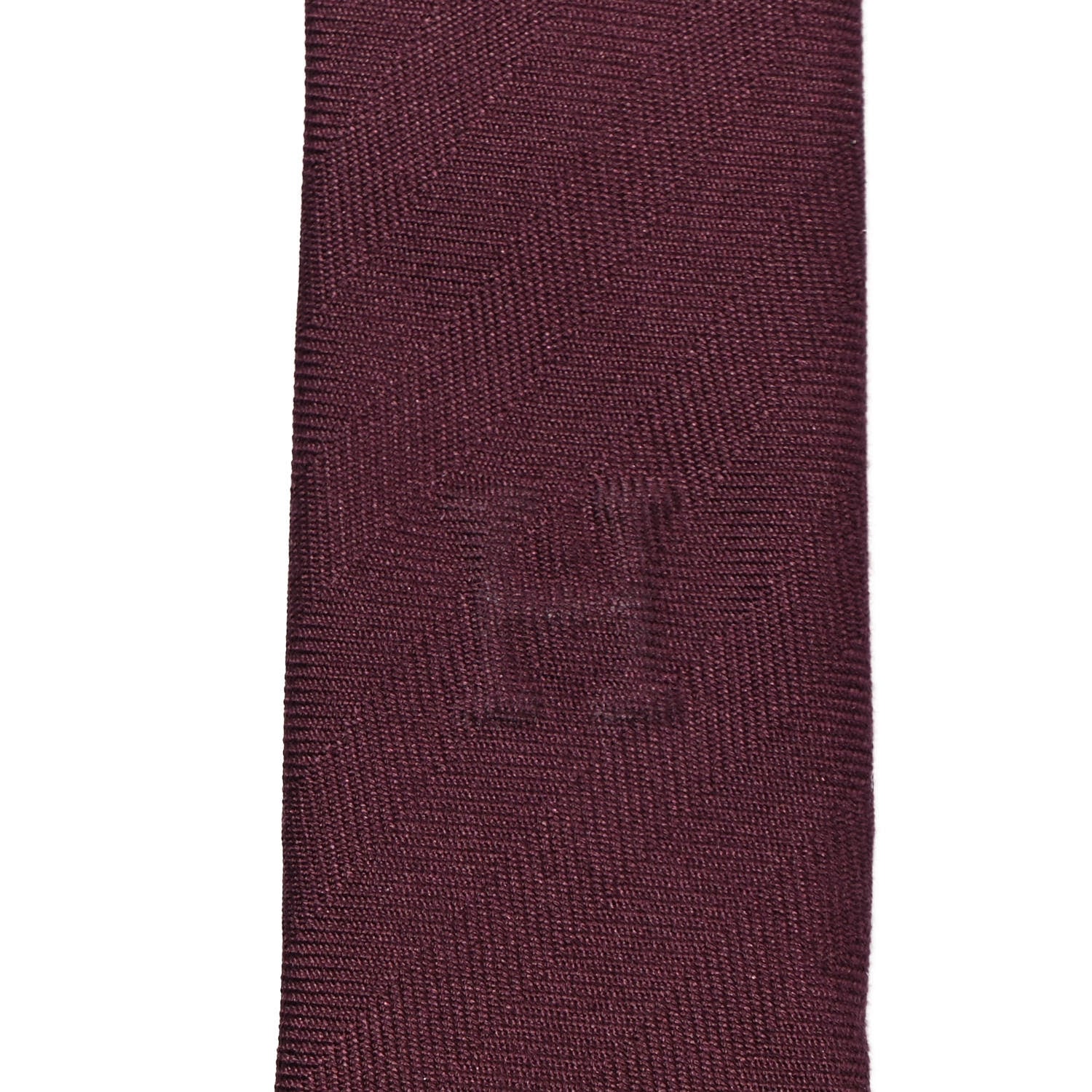 Hermes Silk Chevron Embossed Mens Overboard Neck Tie Prune 6 of 6
