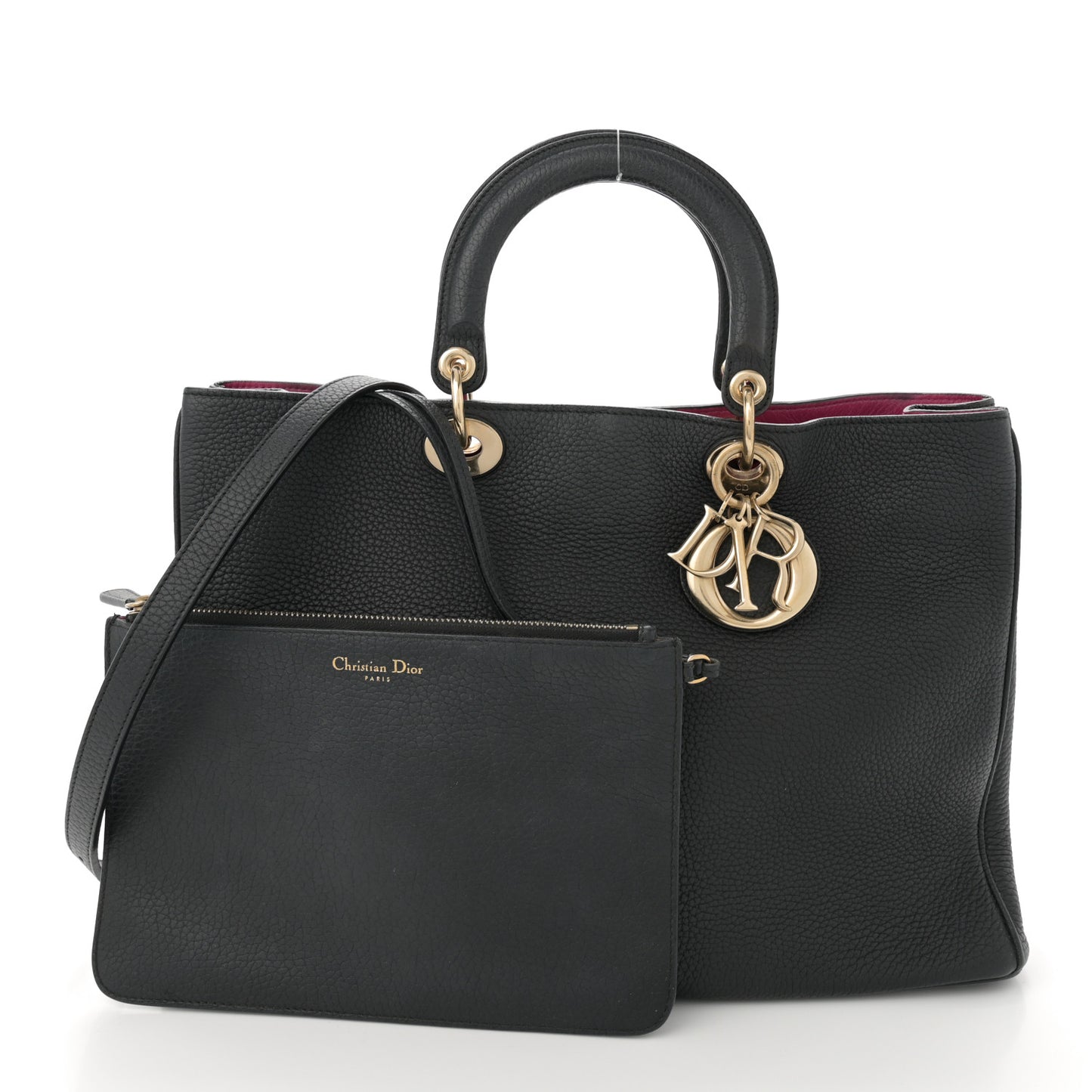 Bullcalf Large Diorissimo Tote Black Rose Indien