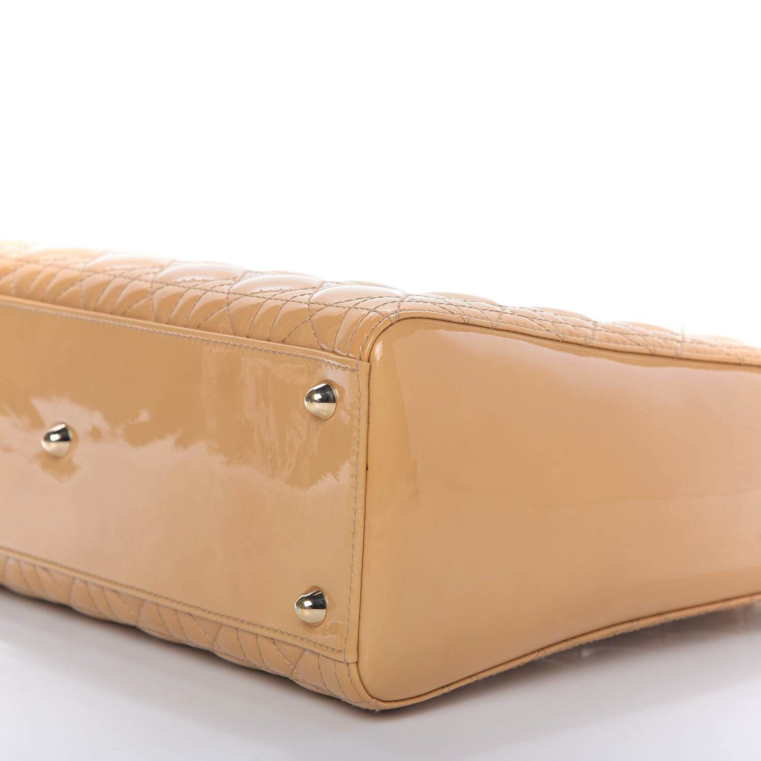 Christian Dior Patent Cannage Large Lady Dior Beige 9 of 16