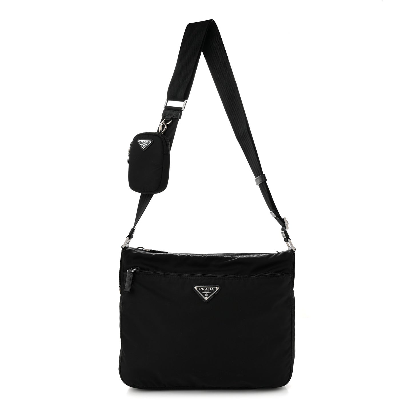 Tessuto Nylon Messenger Bag Black
