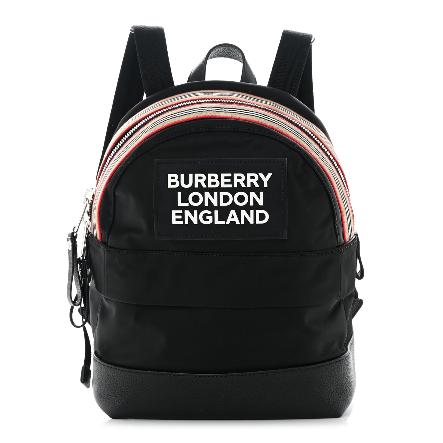 Econyl Logo Print Check Childrens Nico Backpack Black